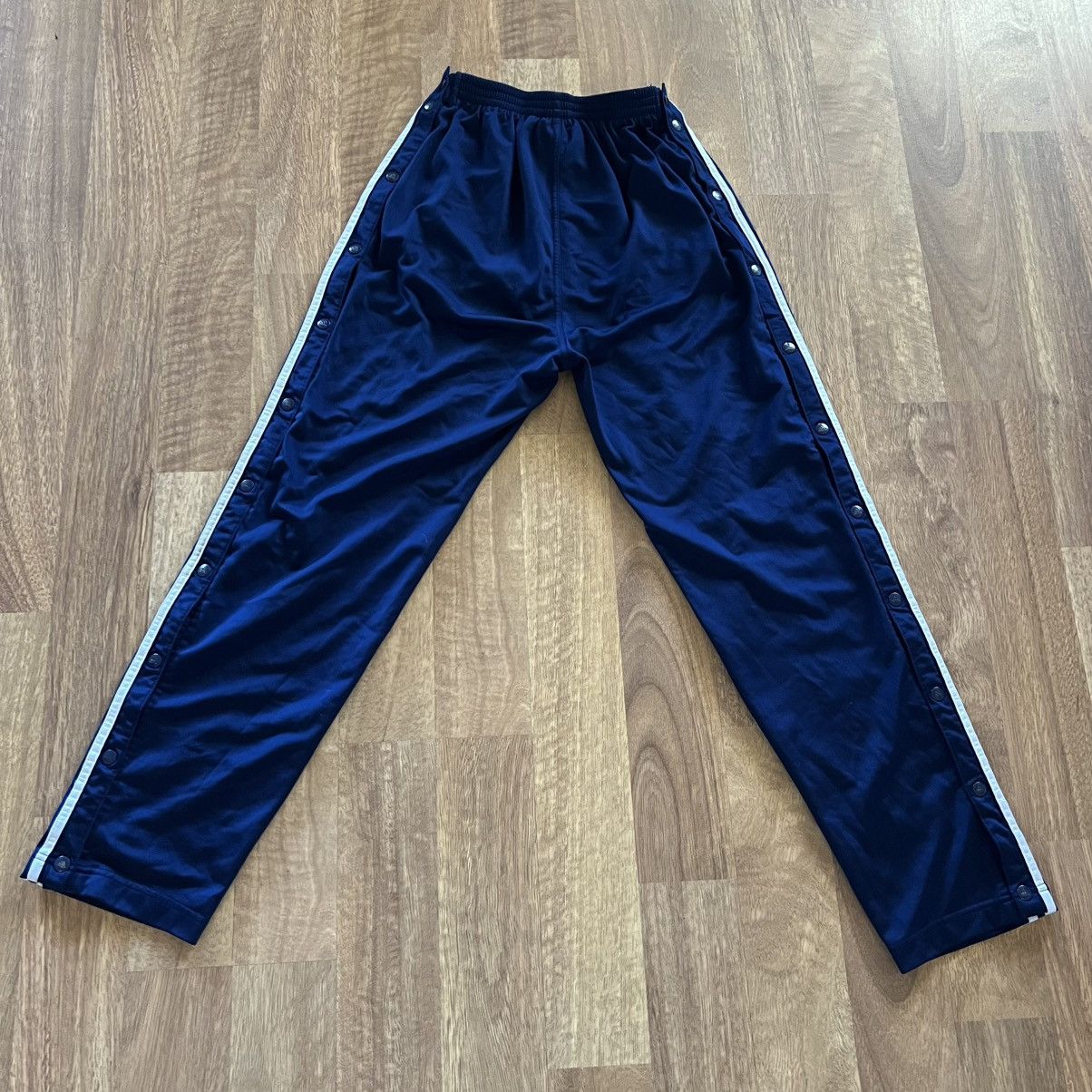 Adidas Vintage 1999 Adidas Tearaway Snap Track Pants 3-Stripes Y2K Size US 26 / EU 42 - 3 Thumbnail