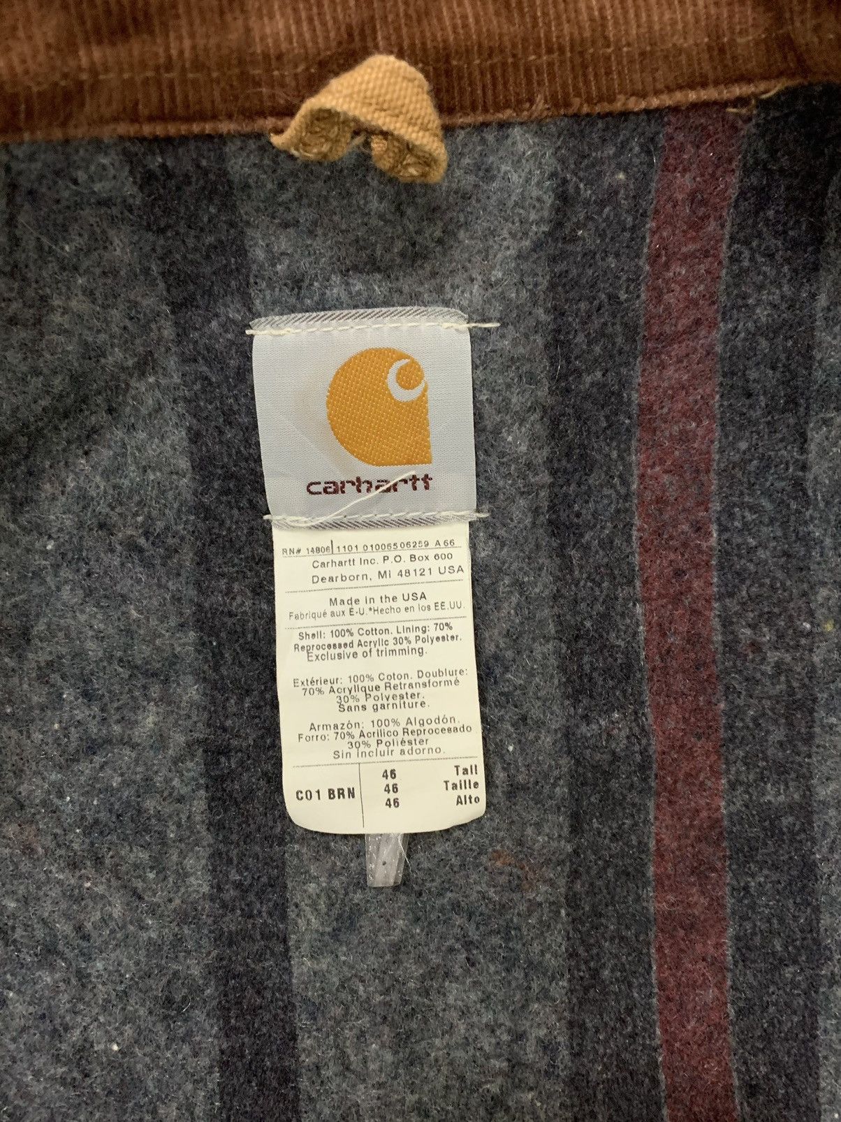 Carhartt 🥧Vintage Carhartt Blanket-Lined Chore Jacket (Sz L) Size US L / EU 52-54 / 3 - 4 Thumbnail