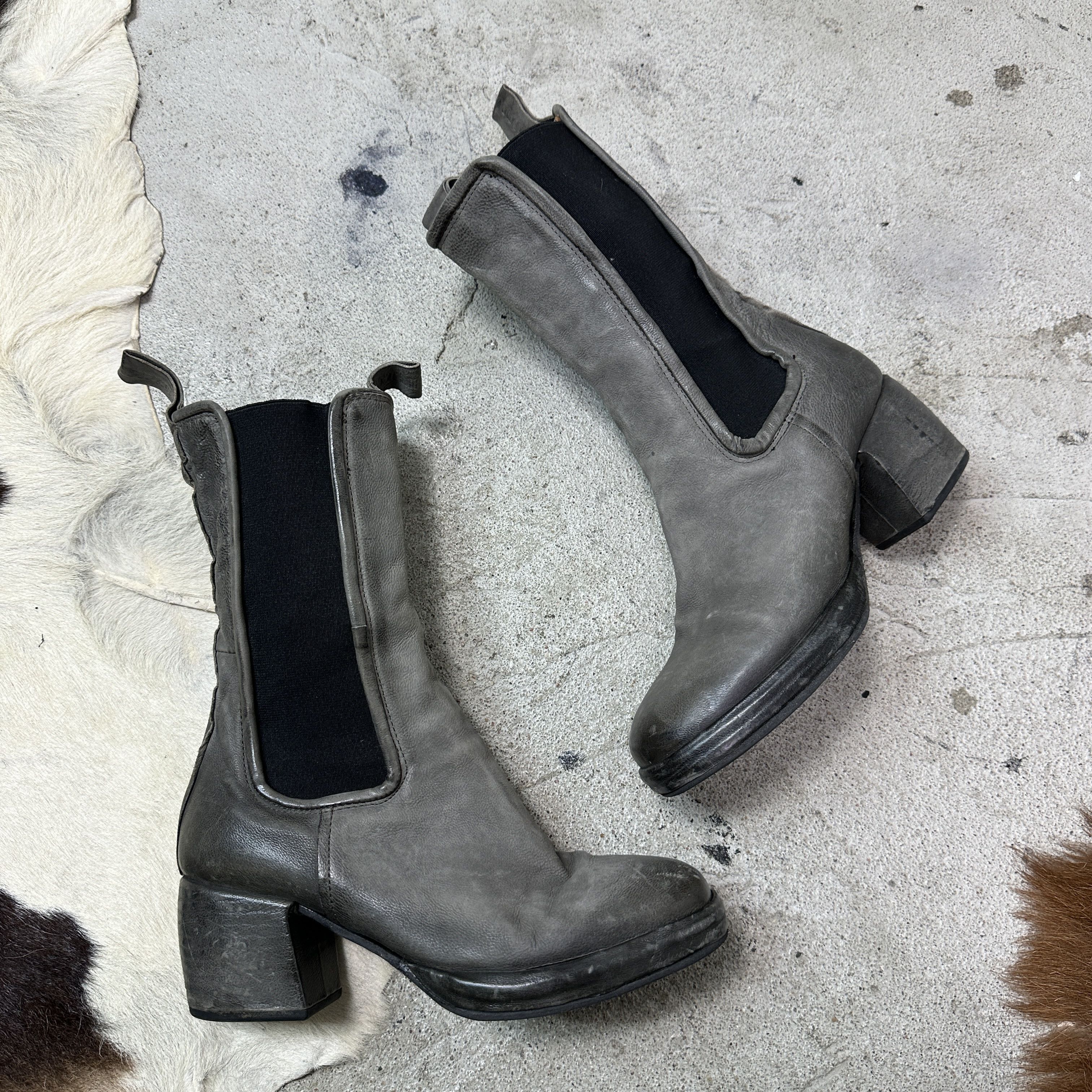 A.S.98 Vintage Leather Biker Airstep AS 98 Boots Y2K Size US 8 / IT 38 - 4 Thumbnail