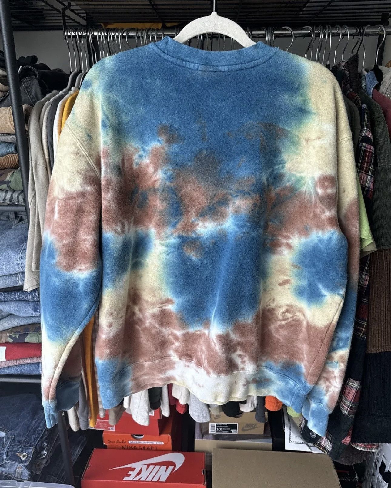 Obey Men’s Obey Tie Dye Spellout Crewneck Sweatshirt Medium Size US M / EU 48-50 / 2 - 4 Thumbnail