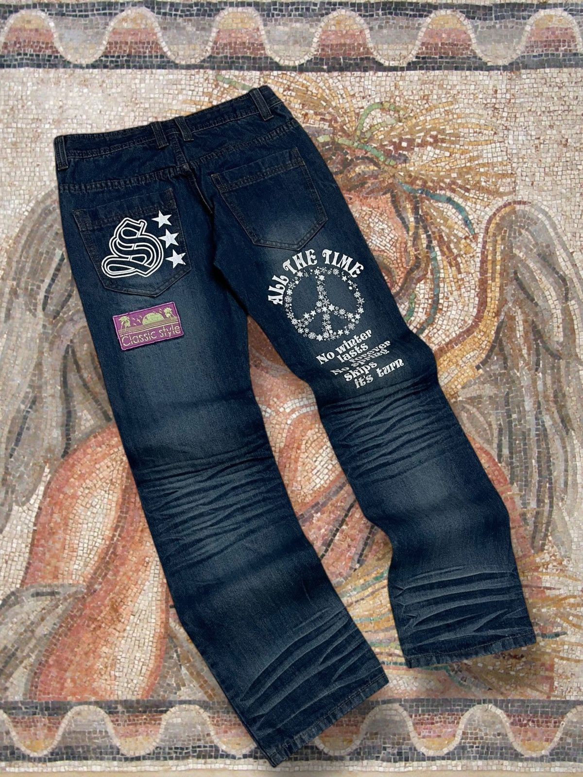 Hysteric Glamour Vintage 90s Japan Designer Sunny Smith Patchwork Fancy Denim Size US 30 / EU 46 - 13 Thumbnail