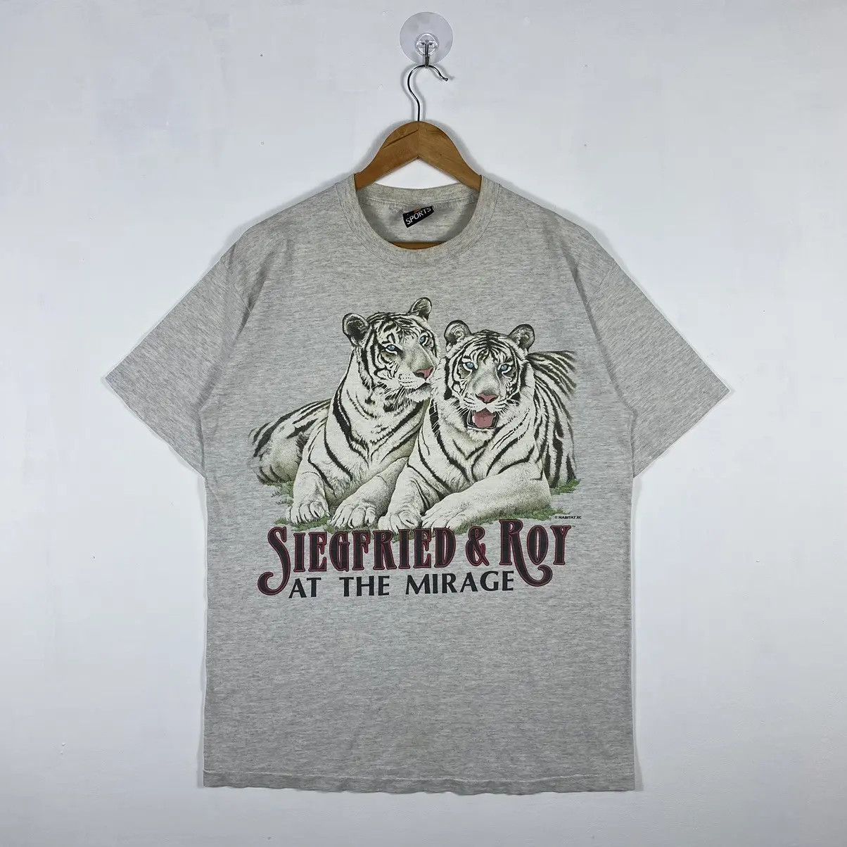 Habitat × Vintage Vintage 90's SIEGFRIED & ROY At The Mirage White Tigers Tee Size US L / EU 52-54 / 3 - 2 Thumbnail