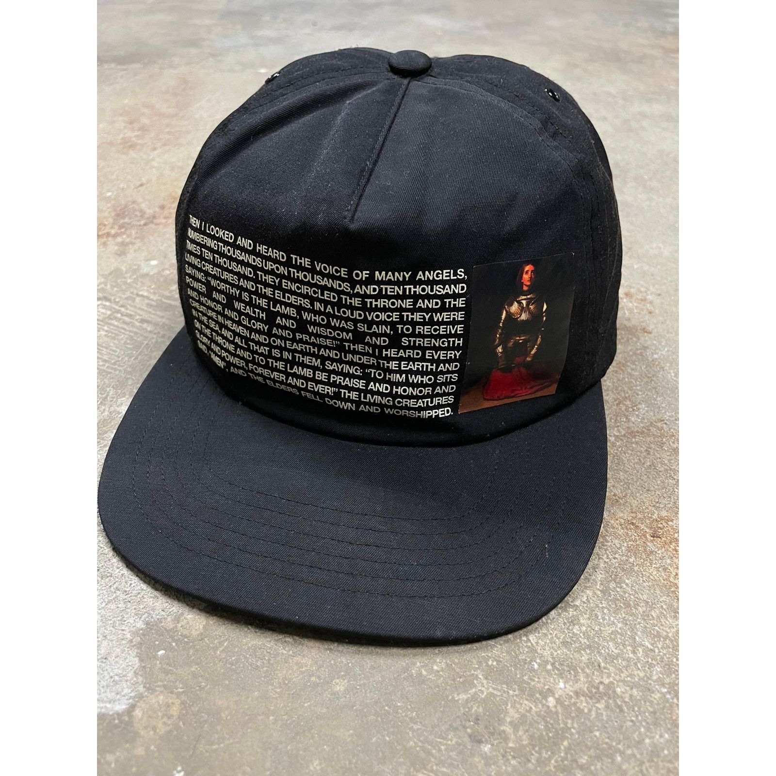 Supreme Supreme Poem Hat Black Red Used OS Size ONE SIZE - 1 Thumbnail