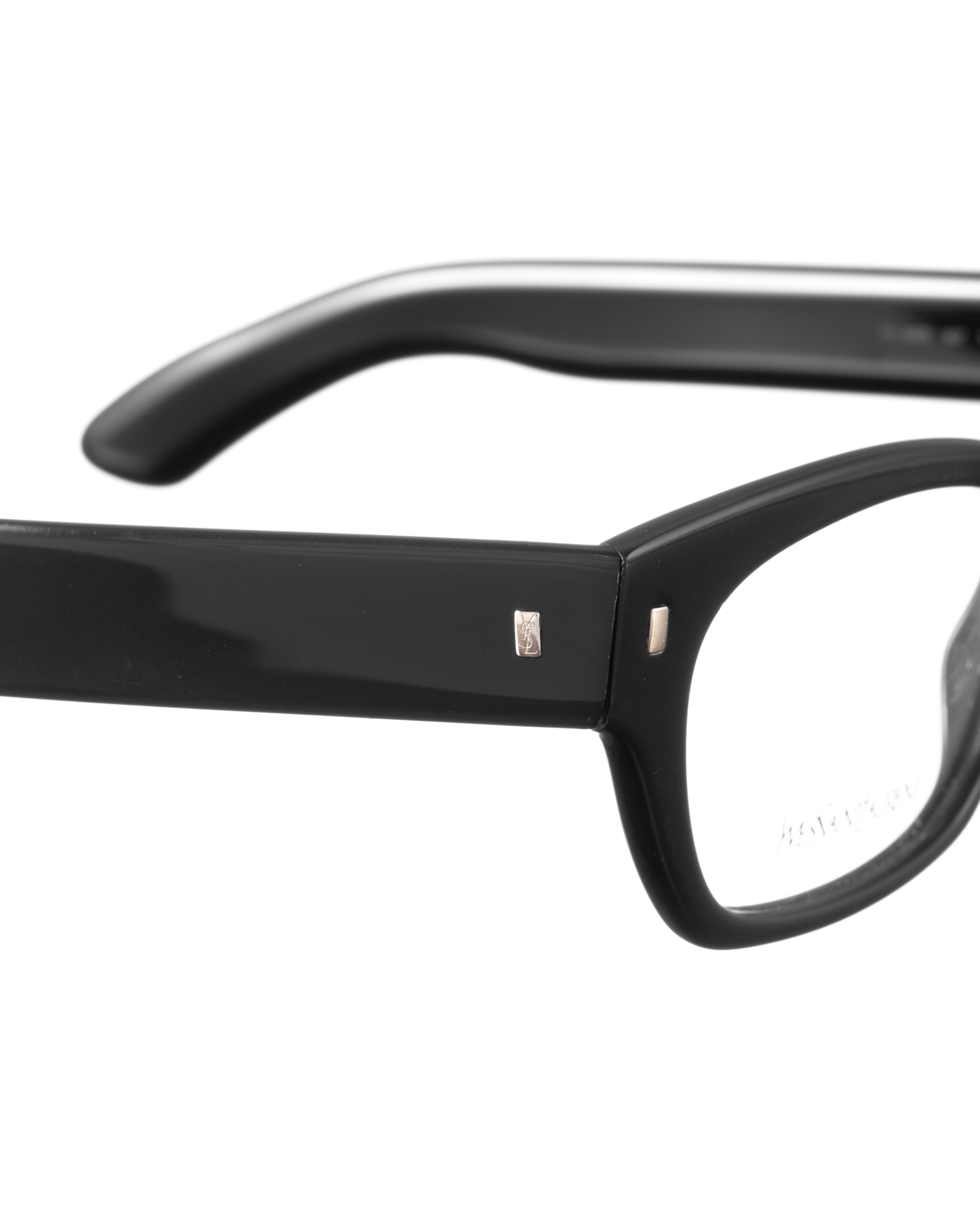 Yves Saint Laurent Yves Saint Laurent 00s Black Cat Eye Nerdy Glasses Size ONE SIZE - 2 Thumbnail