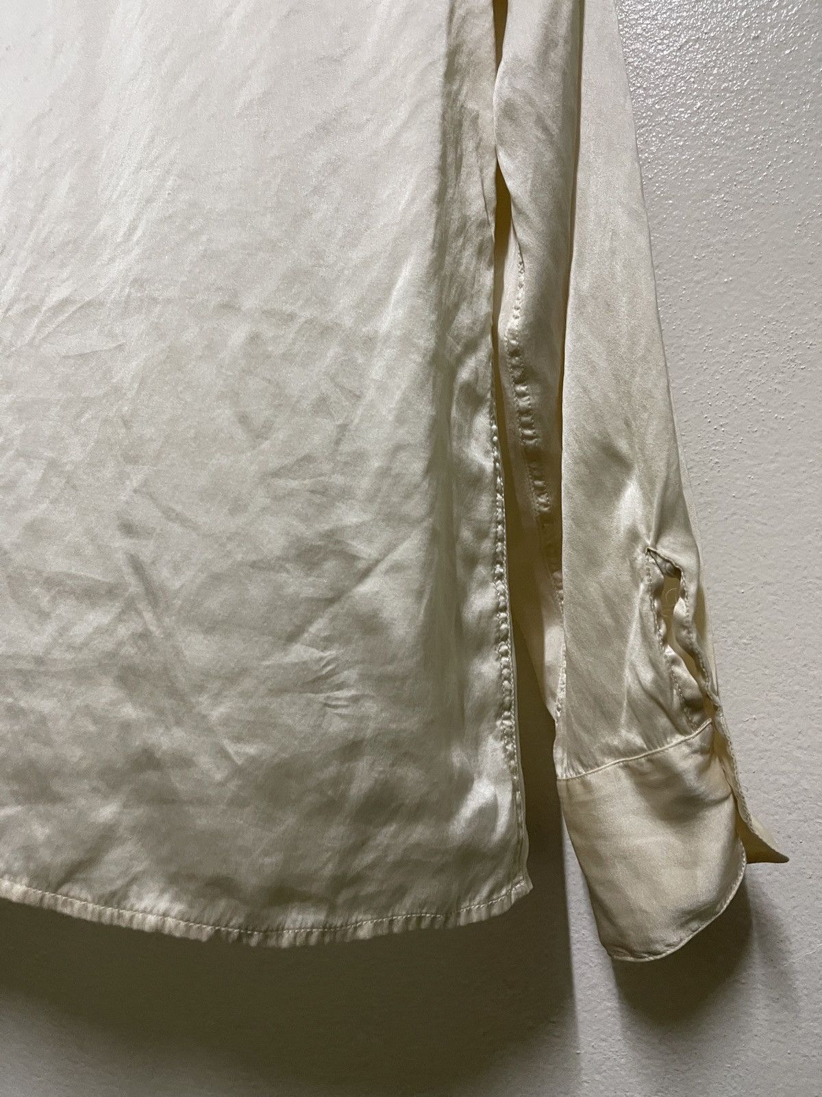Japanese Brand × agnes b. Agnes b. Silk Button Shirt Long Sleeve Size M / US 6-8 / IT 42-44 - 14 Thumbnail