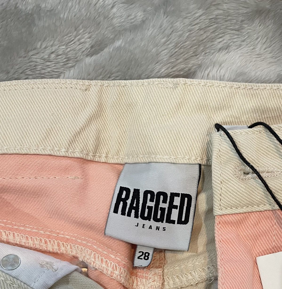 Designer × The Ragged Priest Ragged Priest pink and cream patchwork jeans Size 28" / US 6 / IT 42 - 3 Thumbnail