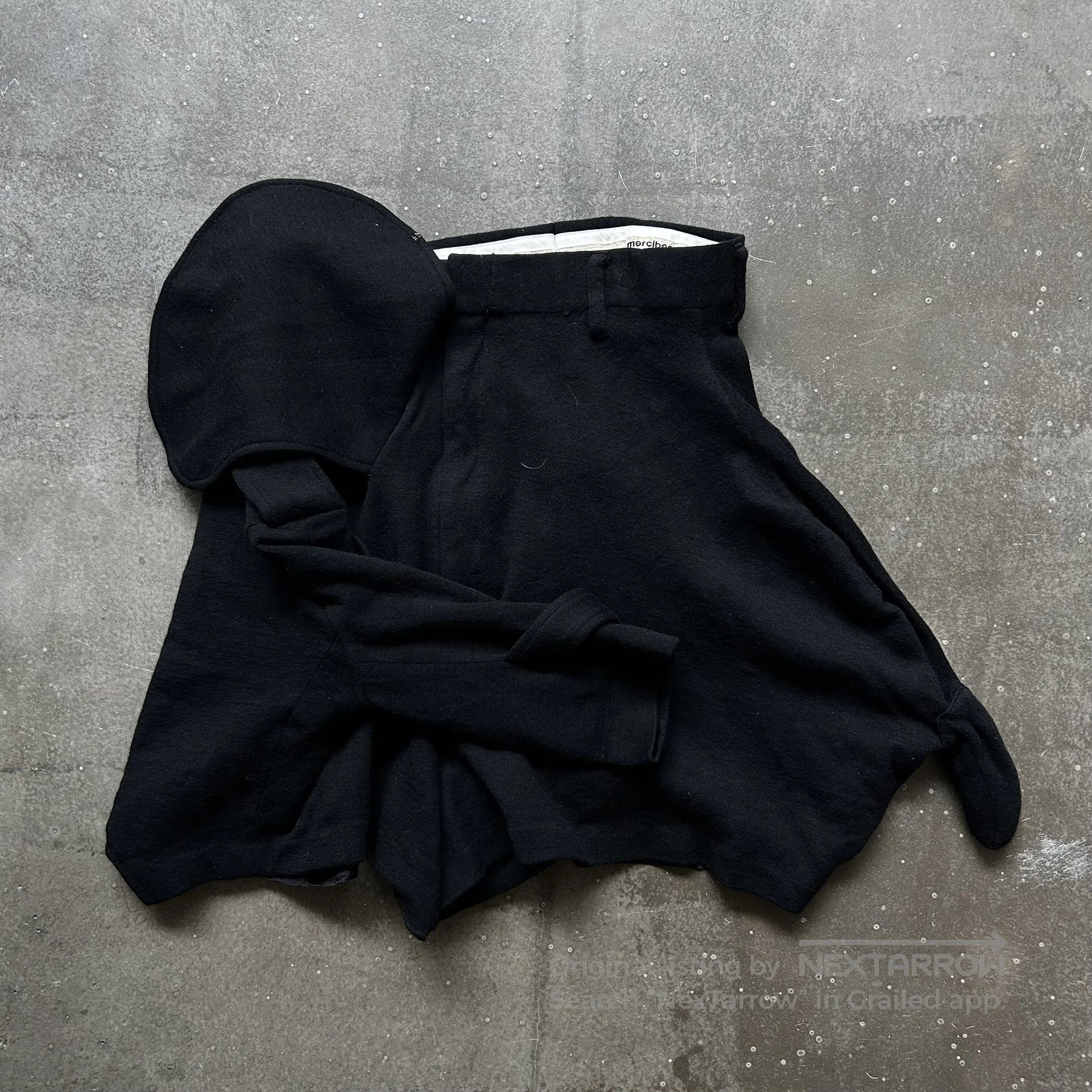 mercibeaucoup unique asymmetric black skirt. Size 30" / US 8 / IT 44 - 5 Thumbnail