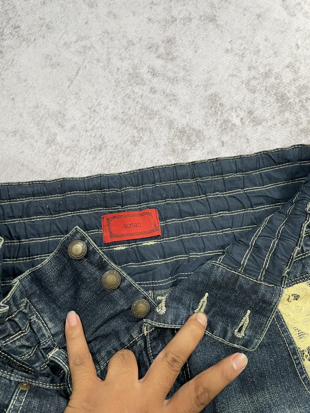 Issey Miyake 2000s Somari japan hight waistdenim pants kapitalstyle Size US 32 / EU 48 - 8 Thumbnail