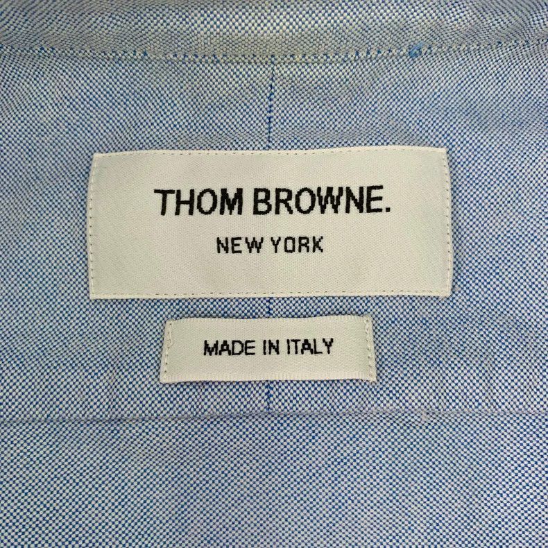 Thom Browne Thom Browne Blue striped cotton lapel single-breasted long- Size US S / EU 44-46 / 1 - 6 Thumbnail