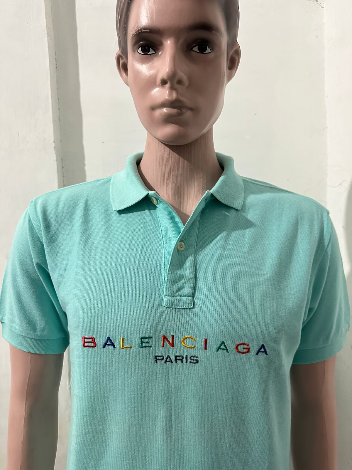 Balenciaga × Vintage Vintage Balenciaga Embroidery multicolour logo polo Shirt Size US L / EU 52-54 / 3 - 1 Thumbnail