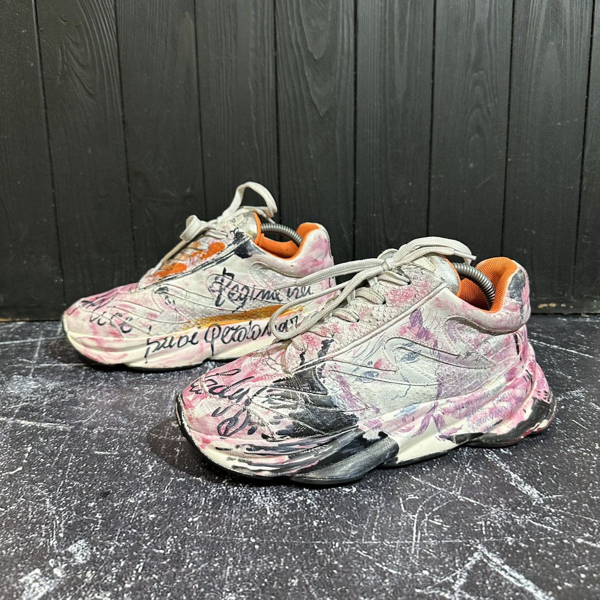 Other ELENA IACHI - Women’s Hand Paint Leather Sneakers Size 38/39 Size US 8 / IT 38 - 4 Thumbnail