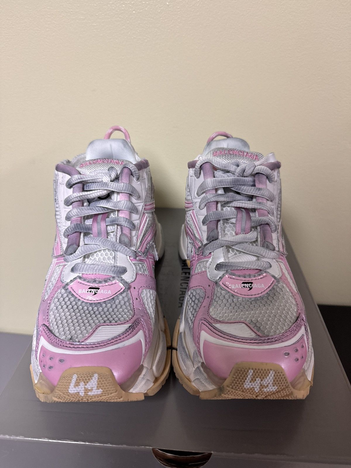 Balenciaga Balenciaga Pink white Runner 41 Size US 8 / EU 41 - 3 Thumbnail