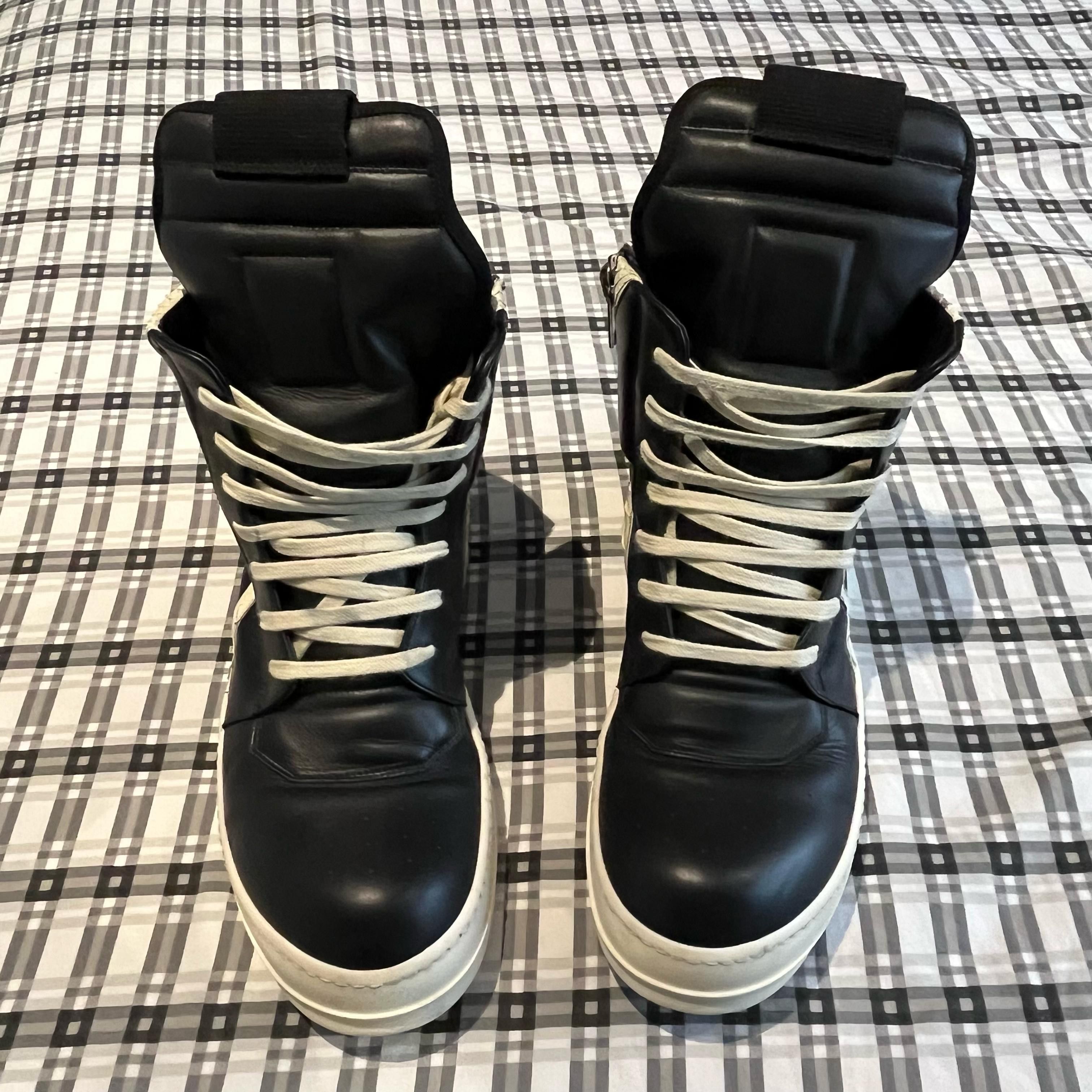 Rick Owens Rick Owens Geobasket 'Beige Black' RU01C4894LPOLPY Size US 11.5 / EU 44-45 - 5 Thumbnail