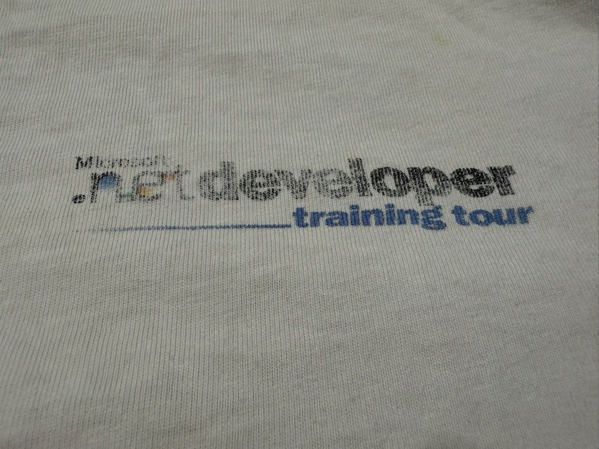 Microsoft × Vintage Vintage 90s Microsoft T-Shirt Distressed Size US XL / EU 56 / 4 - 4 Thumbnail