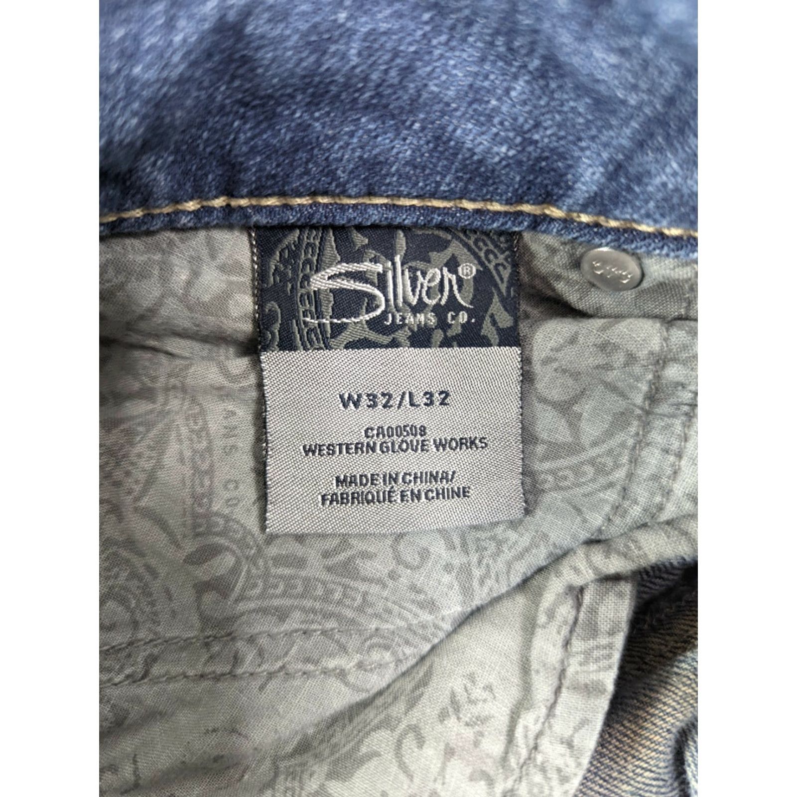 Silver Jeans Co. VINTAGE Silver Jeans Suki Bootcut Jeans Women 34 Blue Thick Stitch 29in 8.5 Rise 34 Mens Womens Size 24" / US 00 / IT 34 - 4 Thumbnail
