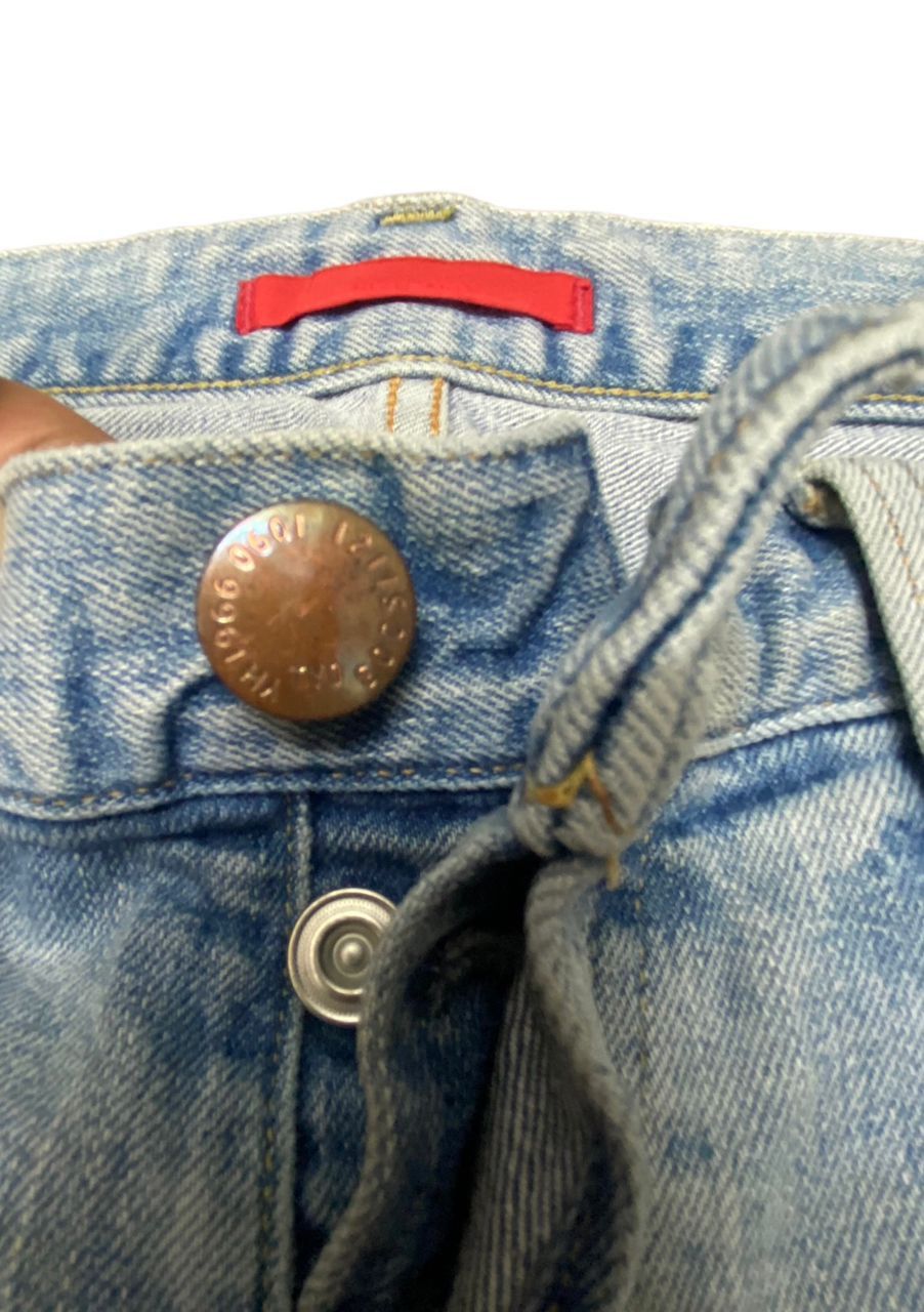 Japanese Brand 💥BEST OFFER 💥VINTAGE RED CARD WORK DISTRESSED DENIM Size US 34 / EU 50 - 6 Thumbnail