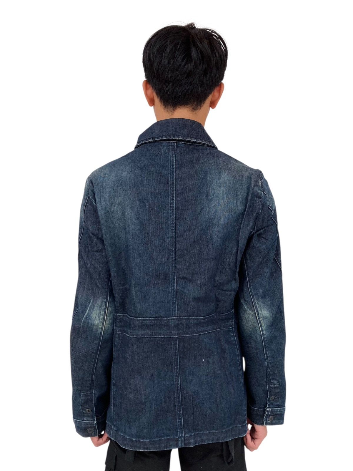 Isamu Katayama Backlash 2000s Hideway Nicole - Asymetrical Button Denim Jacket Size US M / EU 48-50 / 2 - 5 Thumbnail
