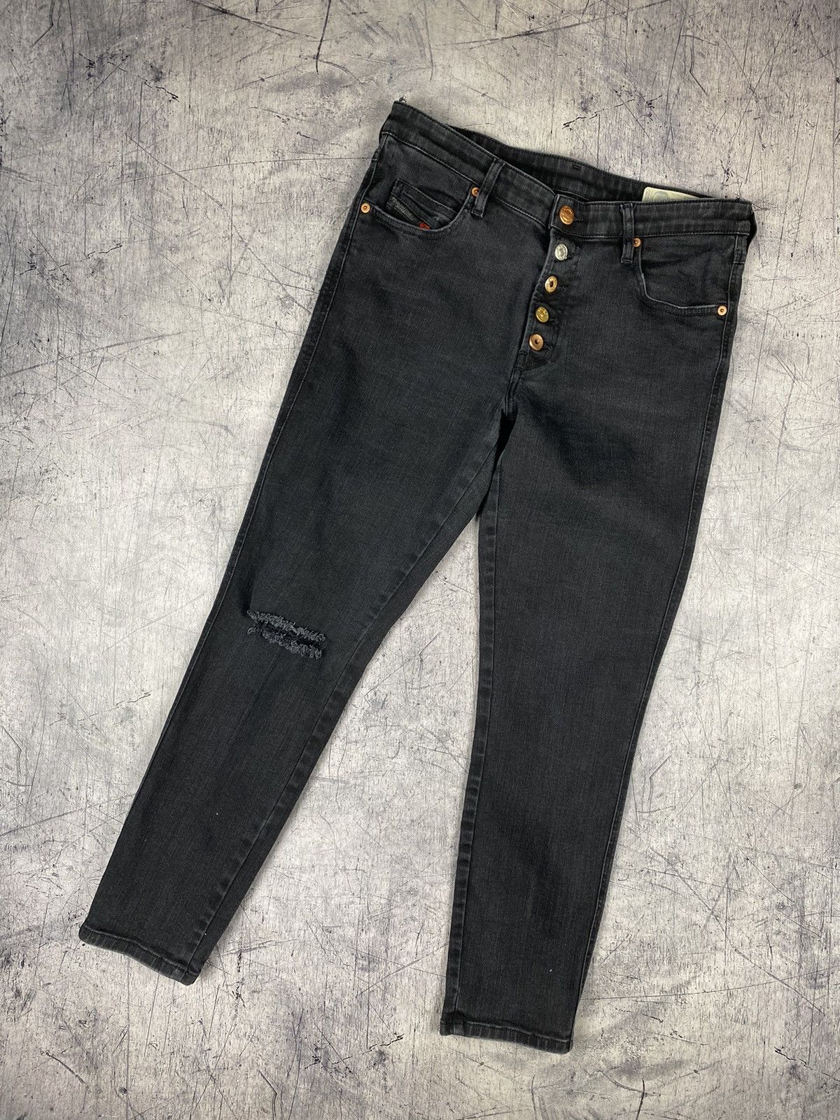Diesel × Vintage Vintage Diesel Bibhila B Avant Garde y2k Denim Jeans pants Size 31" - 2 Thumbnail