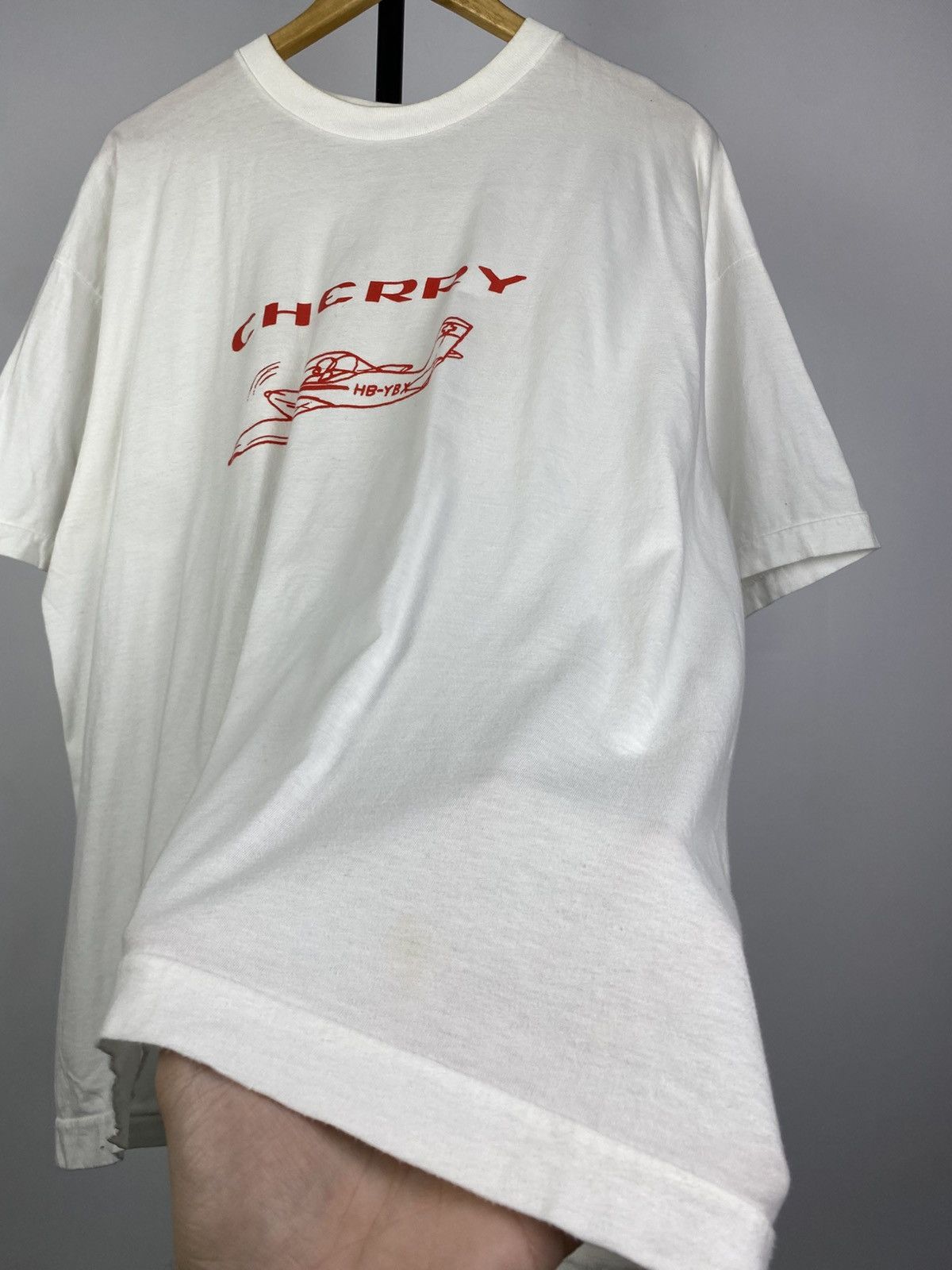 Avirex × Vintage Vintage 90s Y2K Army HB-YBX Cherry Graphic T-Shirt Size US XL / EU 56 / 4 - 3 Thumbnail