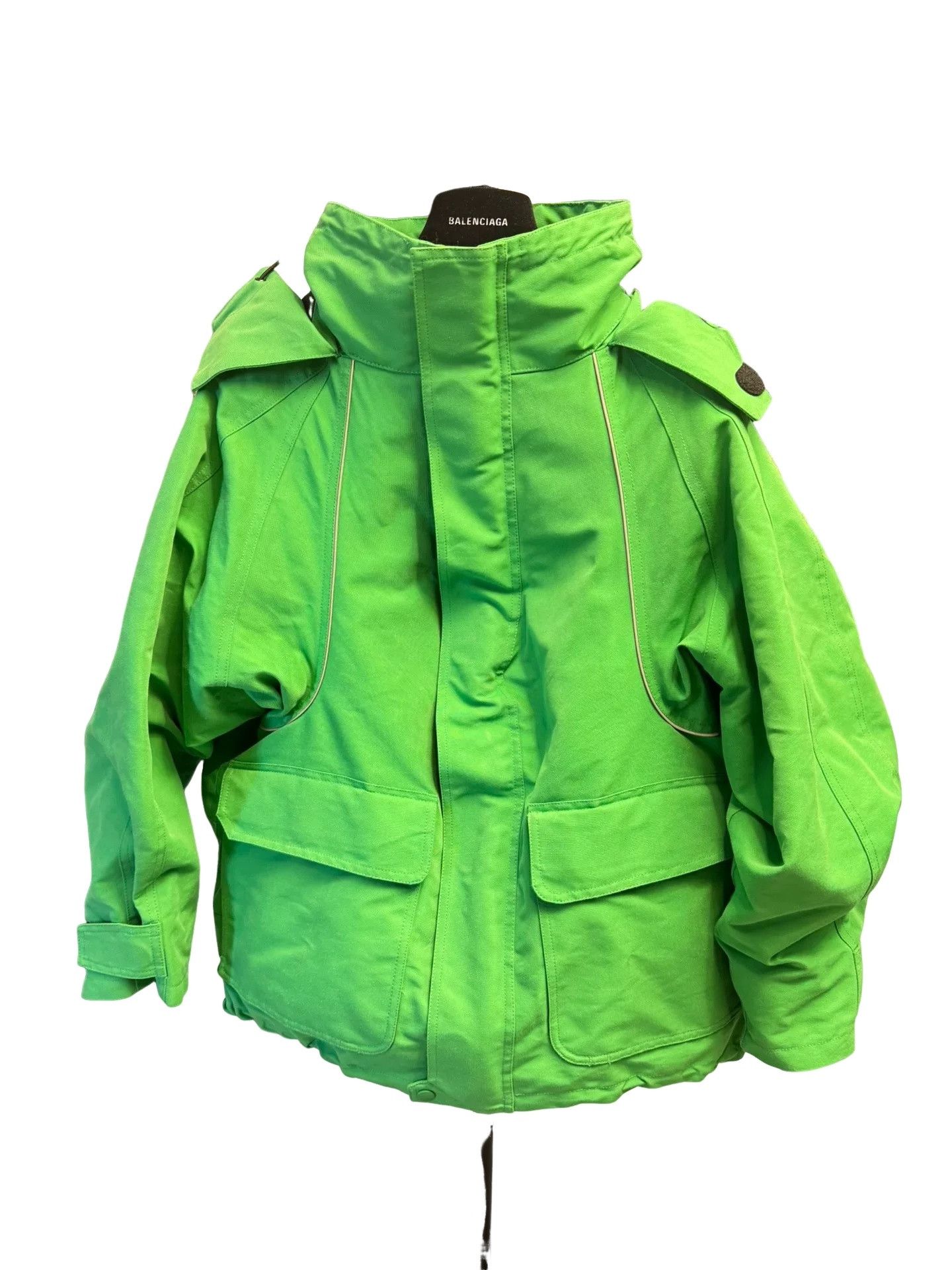 Balenciaga Balenciaga Green Logo Parka Size XS Size US XS / EU 42 / 0 - 1 Thumbnail