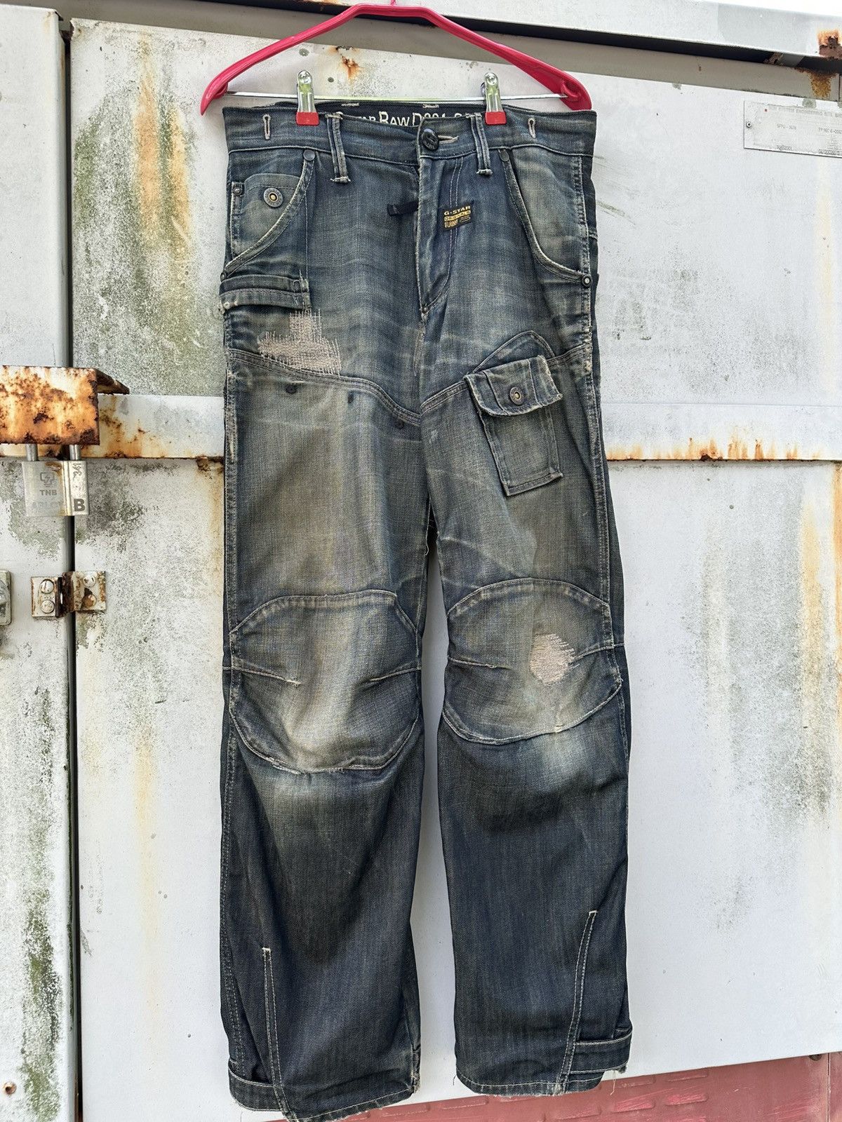 Vintage 👹Vintage G-Star Raw Thrashed Baggy Jeans Size US 30 / EU 46 - 6 Thumbnail