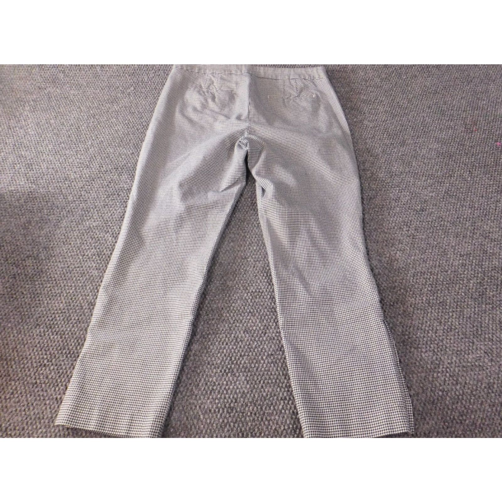 Talbots Talbots Pants Women 12 Blue Plaid Chino Straight Classic Stretch Casual Knit Size 24" / US 00 / IT 34 - 6 Thumbnail