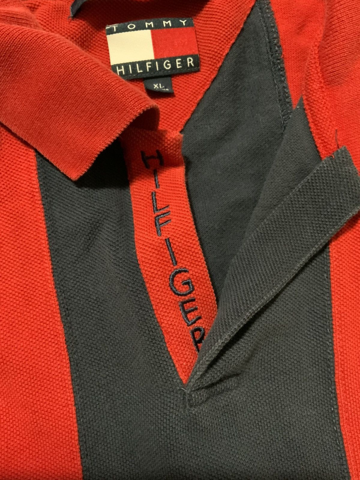 Tommy Hilfiger × Vintage Vintage Tommy Hilfiger Vertical Striped Rugby Polo Shirt Size US XL / EU 56 / 4 - 7 Thumbnail
