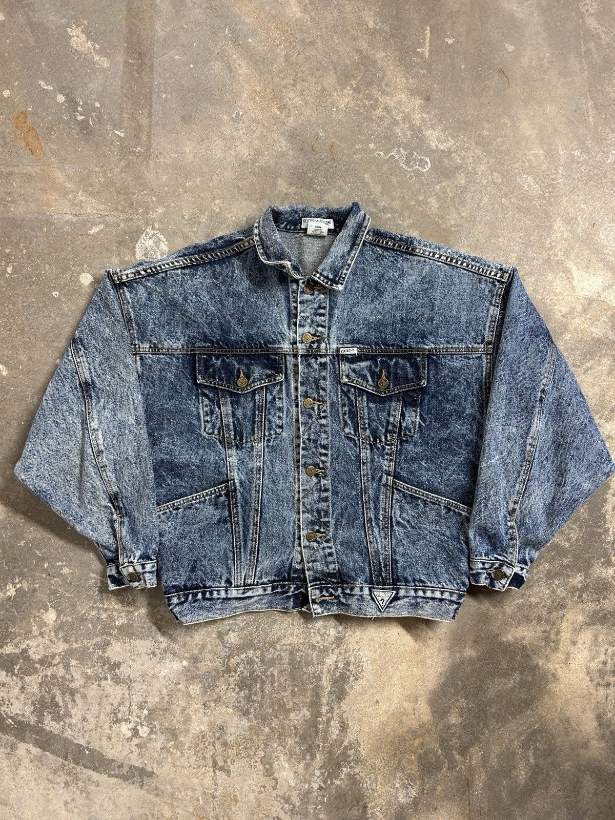 Guess Vintage GUESS Georges Marciano Denim Jacket Acid Wash Size S / US 4 / IT 40 - 1 Thumbnail