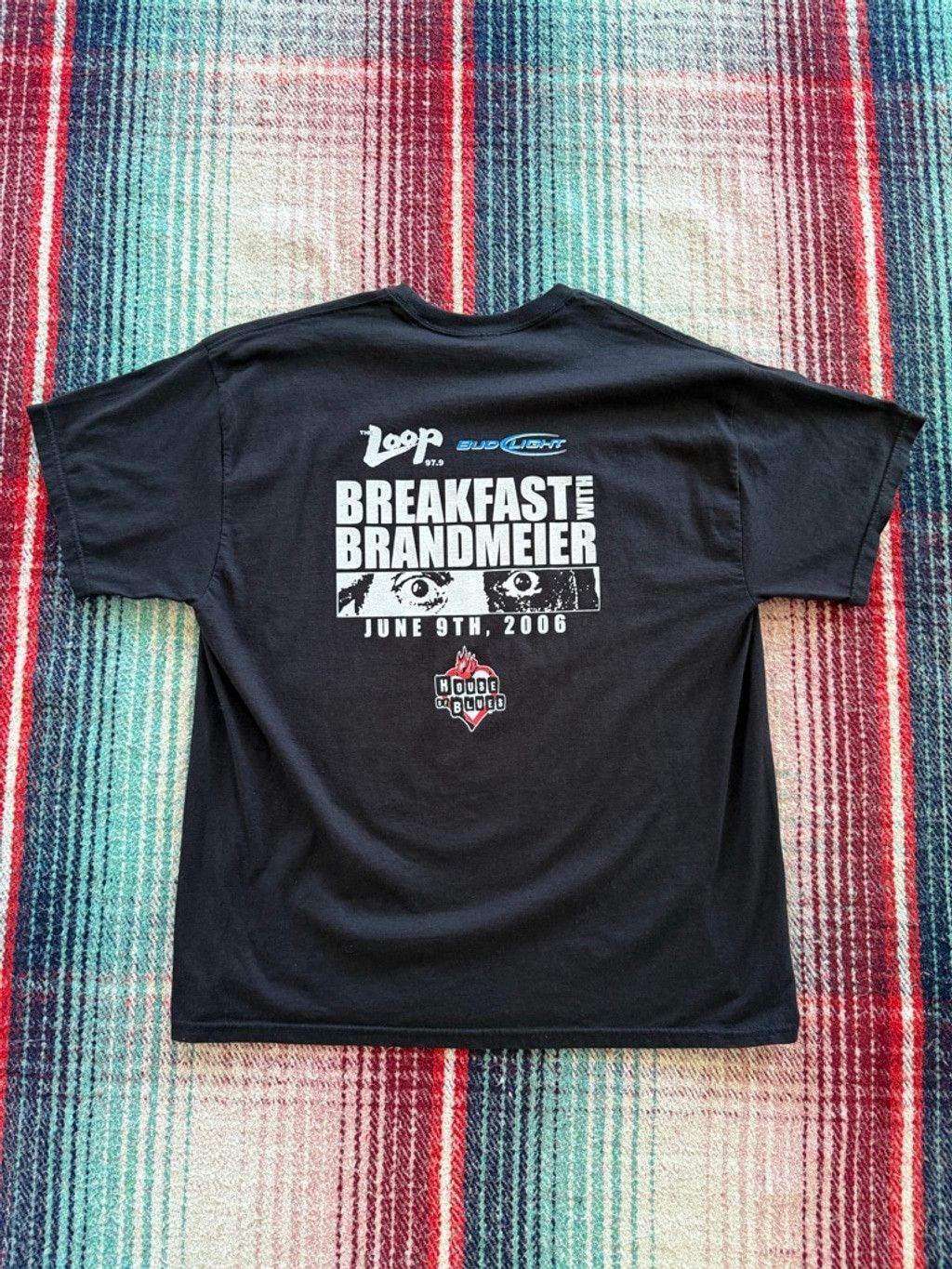 Hanes Hanes Black Johnny B Chicago Radio Short Sleeve Tee XL Size US XL / EU 56 / 4 - 3 Thumbnail