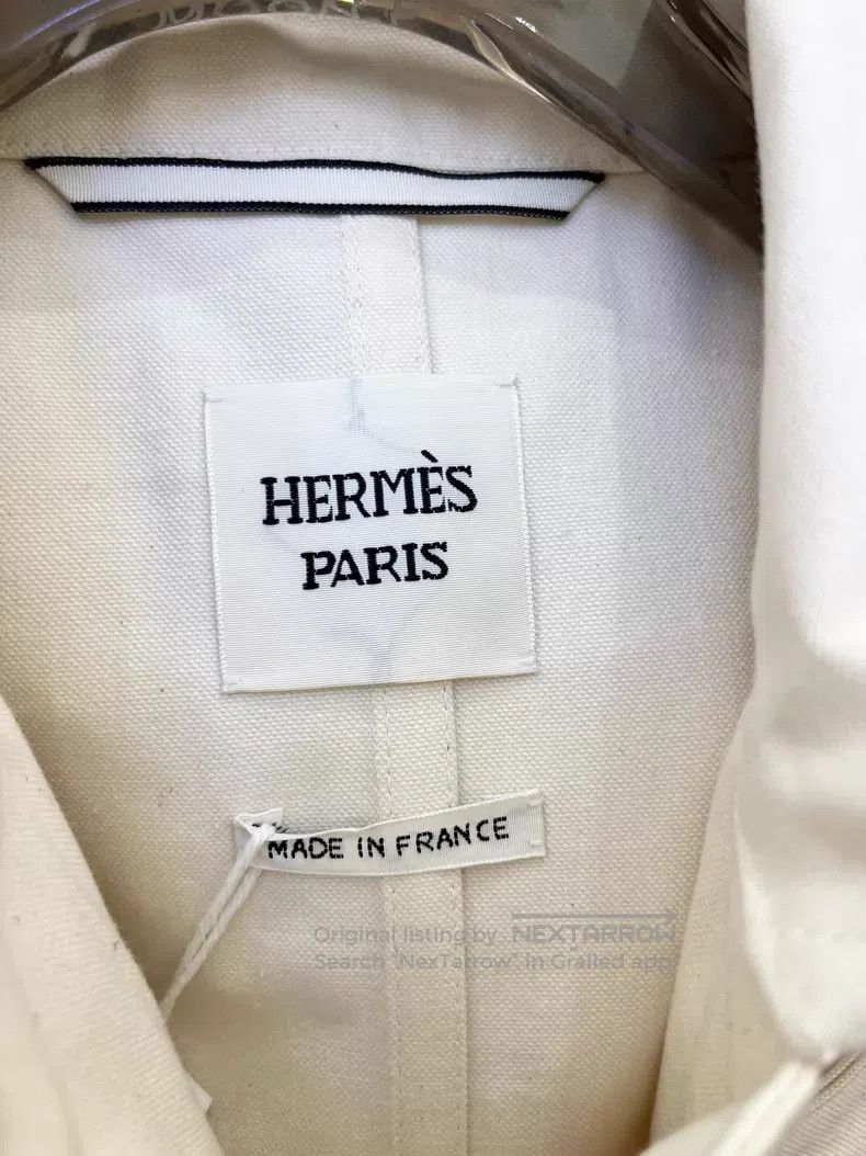 Hermes Hermes White denim jacket Size XS / US 0-2 / IT 36-38 - 3 Thumbnail