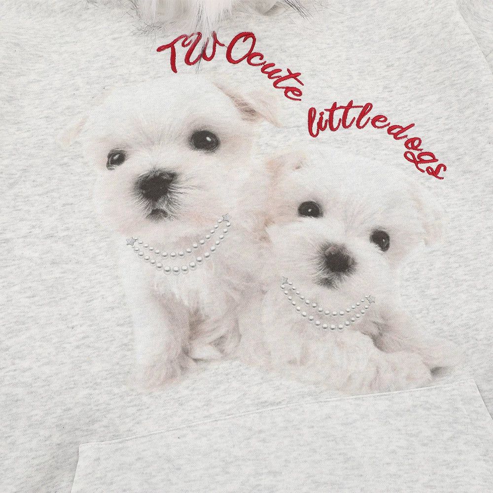 Vintage American style trendy men's puppy print loose casual hoodie Size US M / EU 48-50 / 2 - 4 Thumbnail