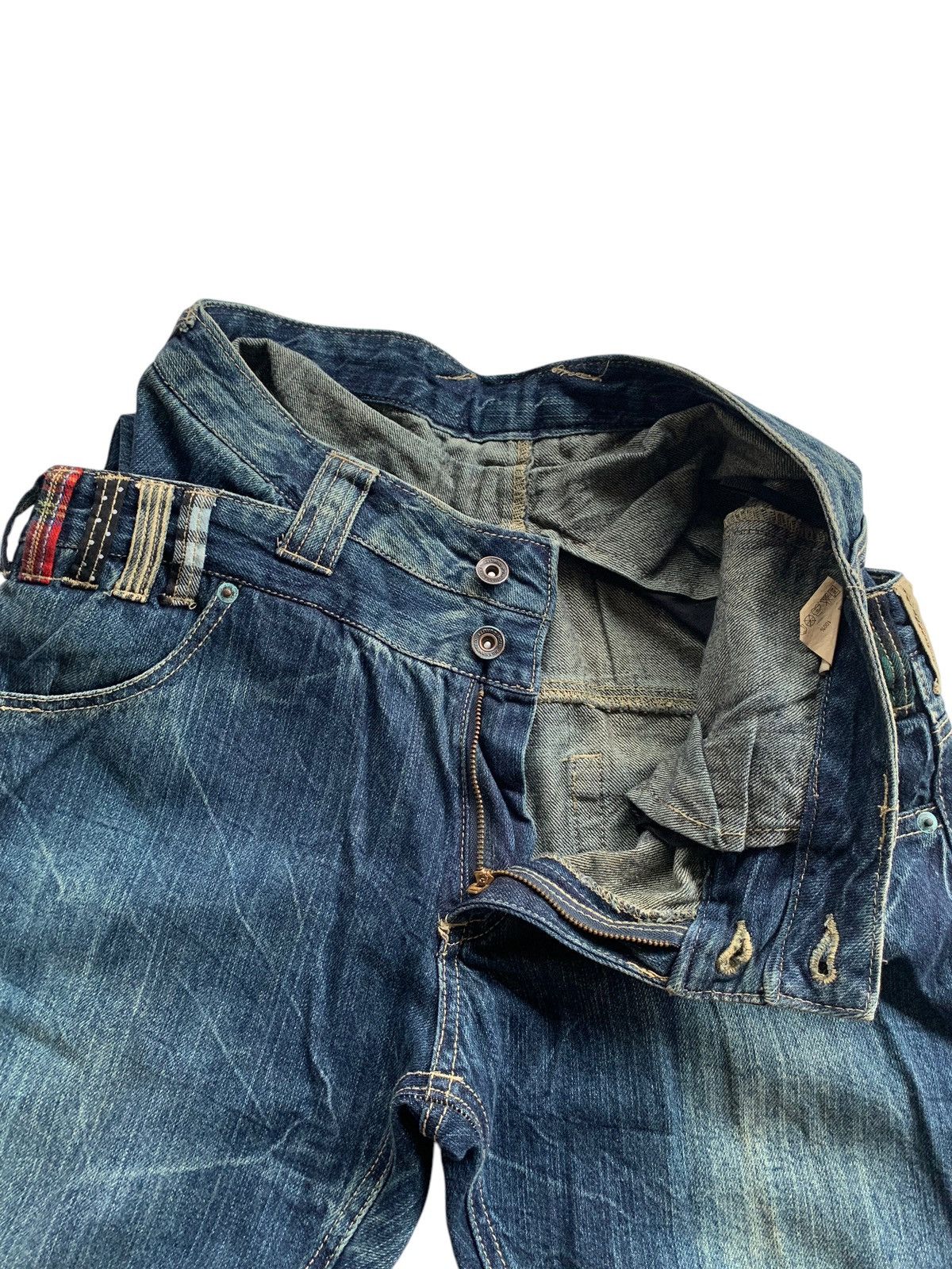 If Six Was Nine DOUBLE WAIST JAPANESE UNKNOWN PUNK STYLE RUSTY DENIM🎌☠️ Size US 30 / EU 46 - 13 Thumbnail