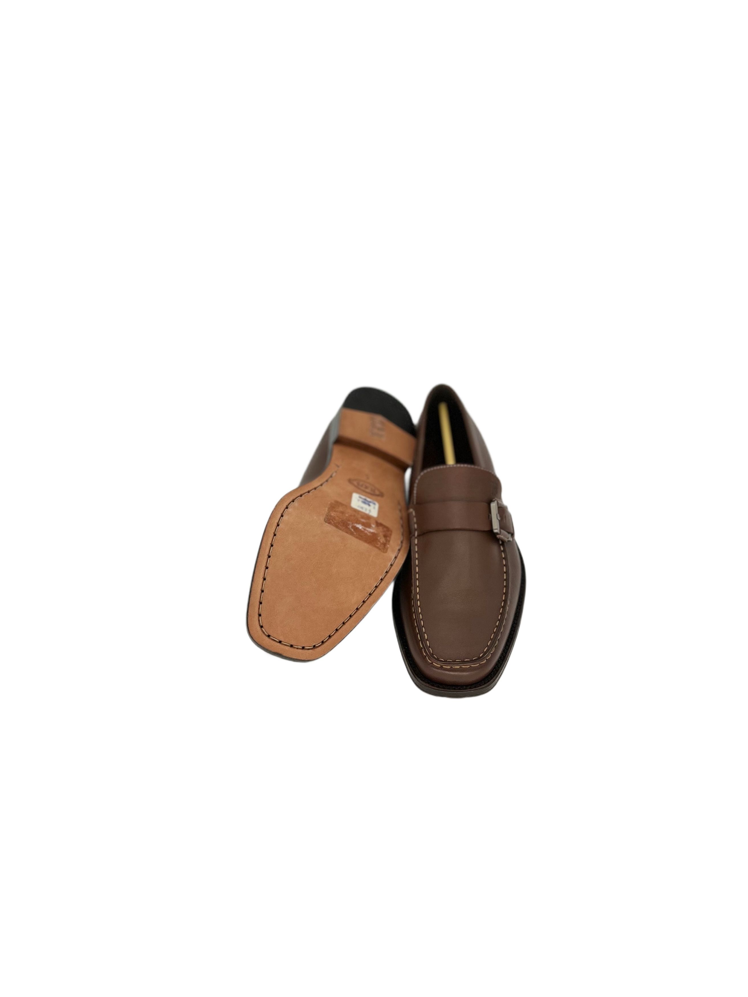 Tod's TODS Brown Leather Buckle Loafer Size US 5 / EU 37 - 5 Thumbnail