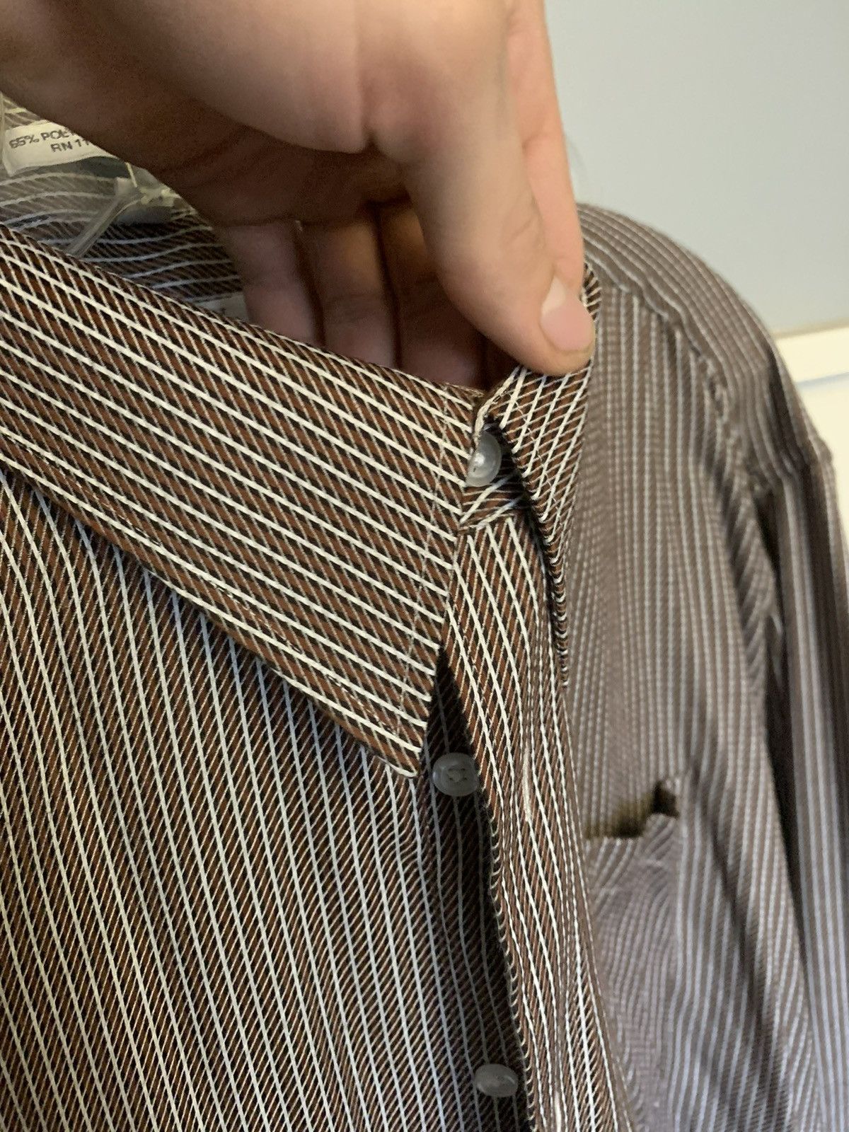 Balmain Vintage Balmain oversized longsleeve striped button up Size US XL / EU 56 / 4 - 5 Thumbnail