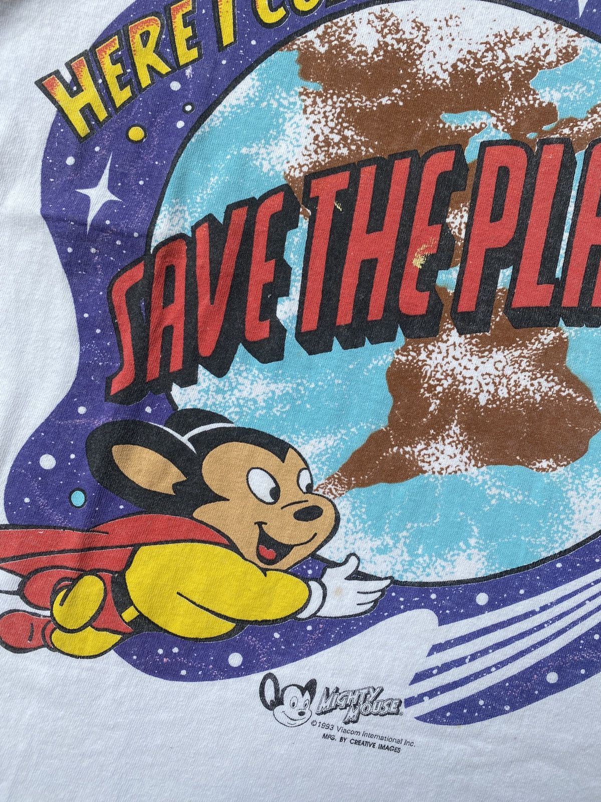 Cartoon Network × Vintage Vintage 1993 Viacom Mighty Mouse Cartoon Vintage Size US L / EU 52-54 / 3 - 3 Thumbnail