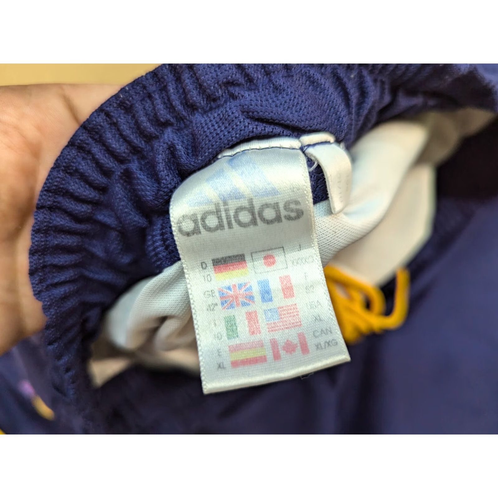 Adidas Adidas Portugal 1999-2001 Shorts XL D10 Blue Soccer Football Sports Home Mens Athletic Quick Dry Moisture Wicking Drawstring Elastic Waist Size US 36 / EU 52 - 5 Thumbnail