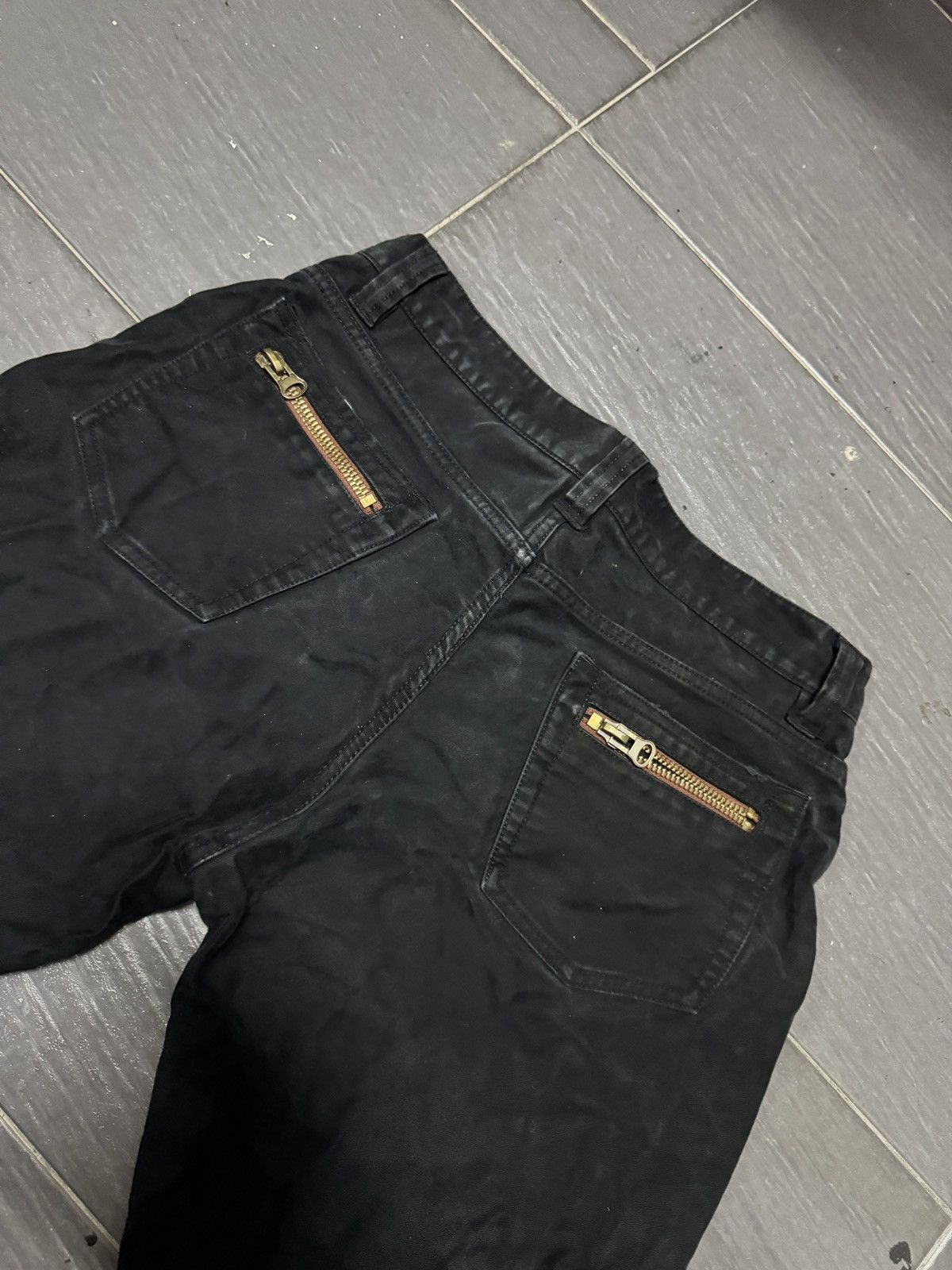 Vintage Daily News Punk Style Suede Denim Size US 32 / EU 48 - 4 Thumbnail