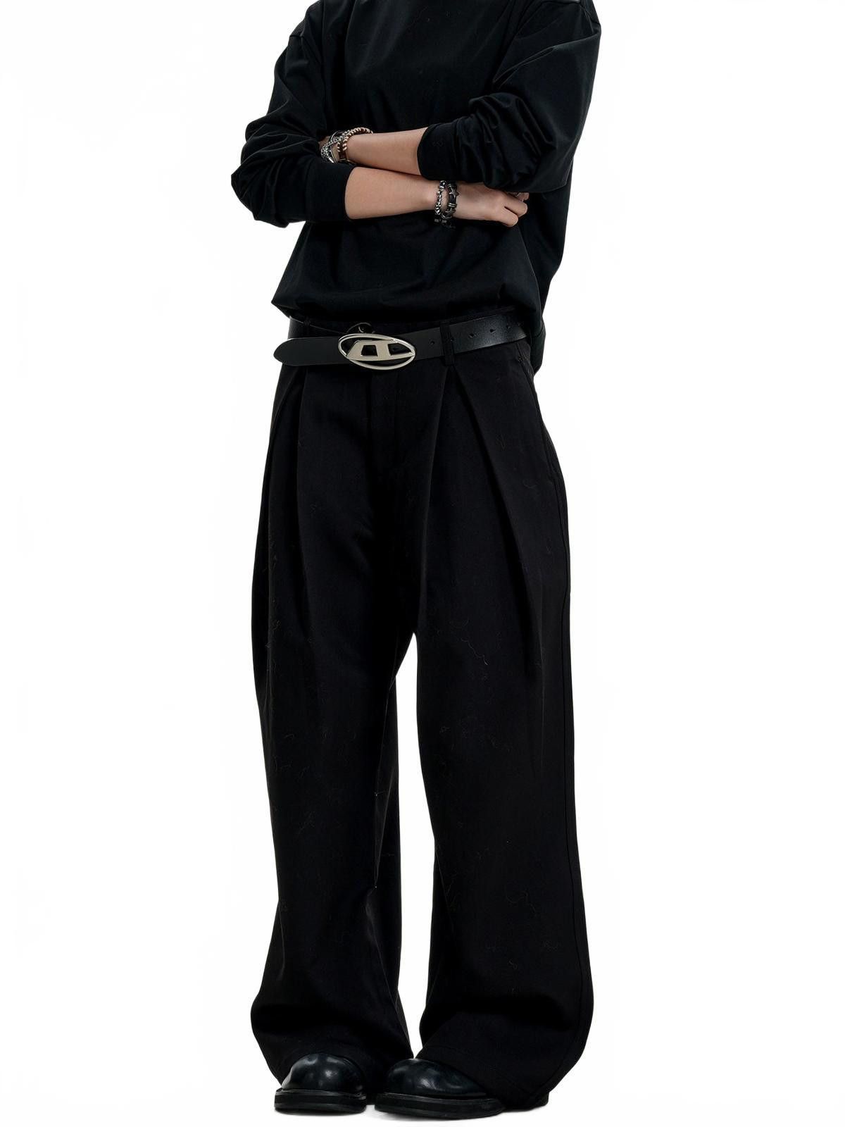 Japanese Brand Wide Leg Pants, High Waist Loose Fit Trousers Size US 32 / EU 48 - 2 Thumbnail