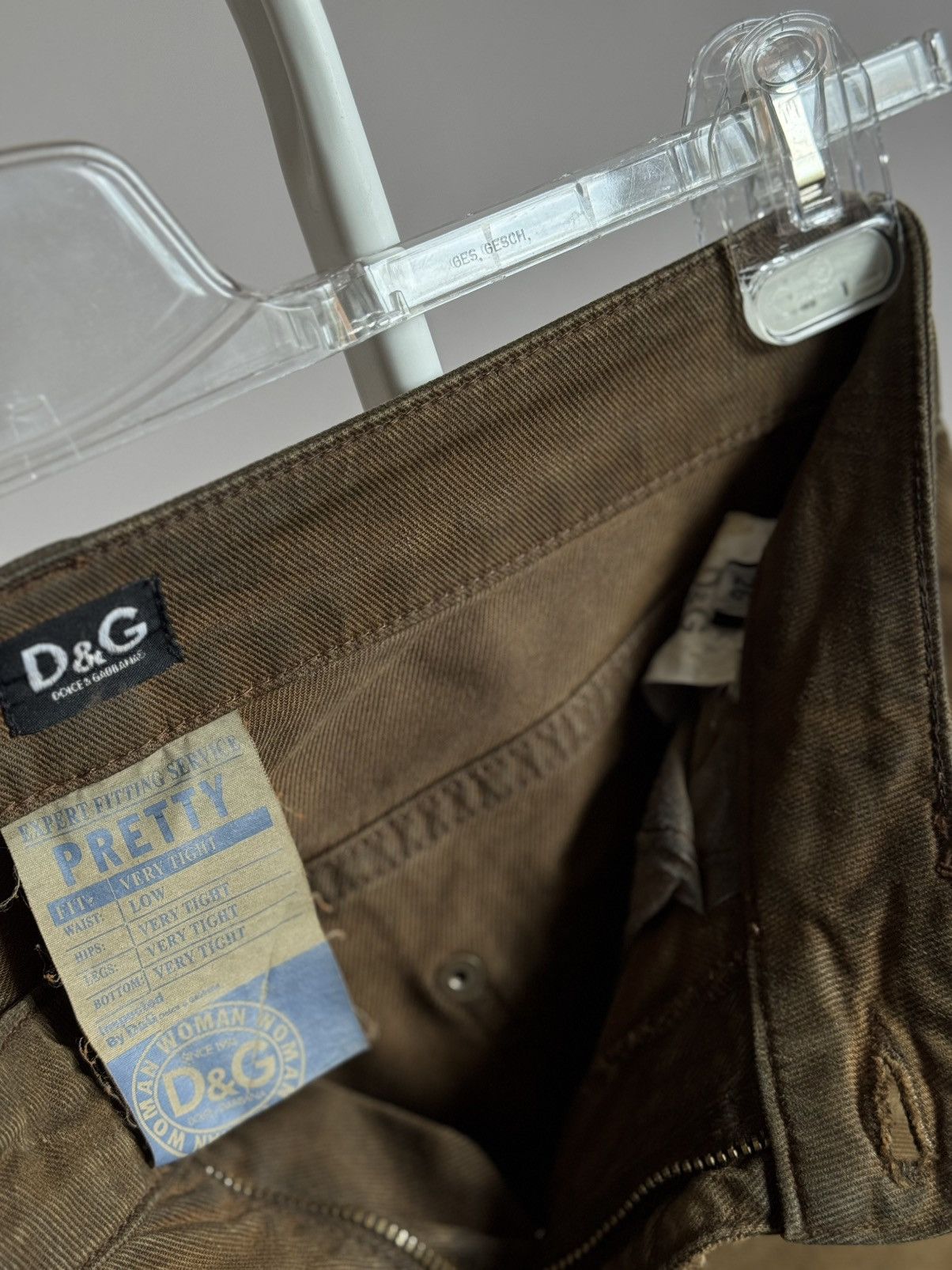 Dolce & Gabbana Dolce Gabbana Jeans 26 Brown Polyester Stretch Pants Vintage Size 26" / US 2 / IT 38 - 14 Thumbnail