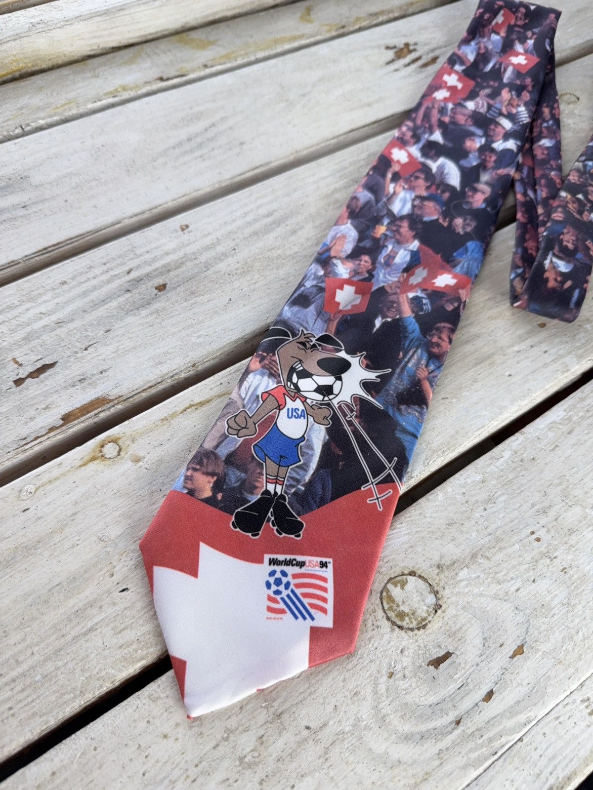UEFA × Vintage Vintage Soccer Tie 1994 World Cup USA – Patriotic Fan Print Size ONE SIZE - 2 Thumbnail