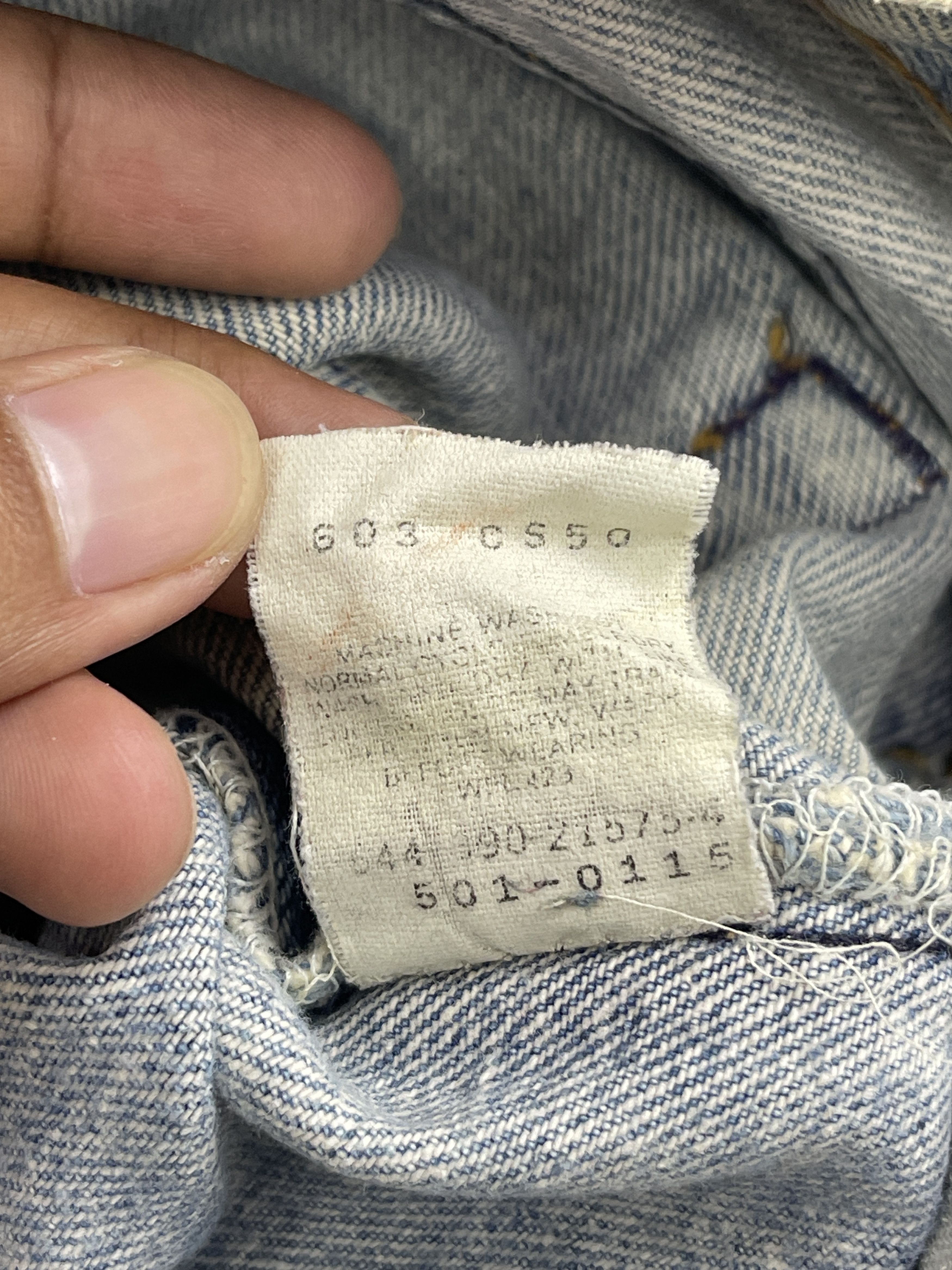 Levi's × Vintage Vintage 90s Levis 501 Light Blue Washed Jeans Size US 33 - 8 Thumbnail