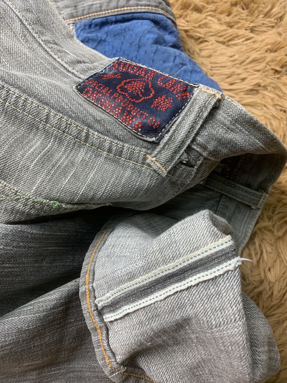 Sugar Cane 1980s Sugarcane SC 403XX Okinawa Light Grey Jeans W29 Size US 29 - 5 Thumbnail