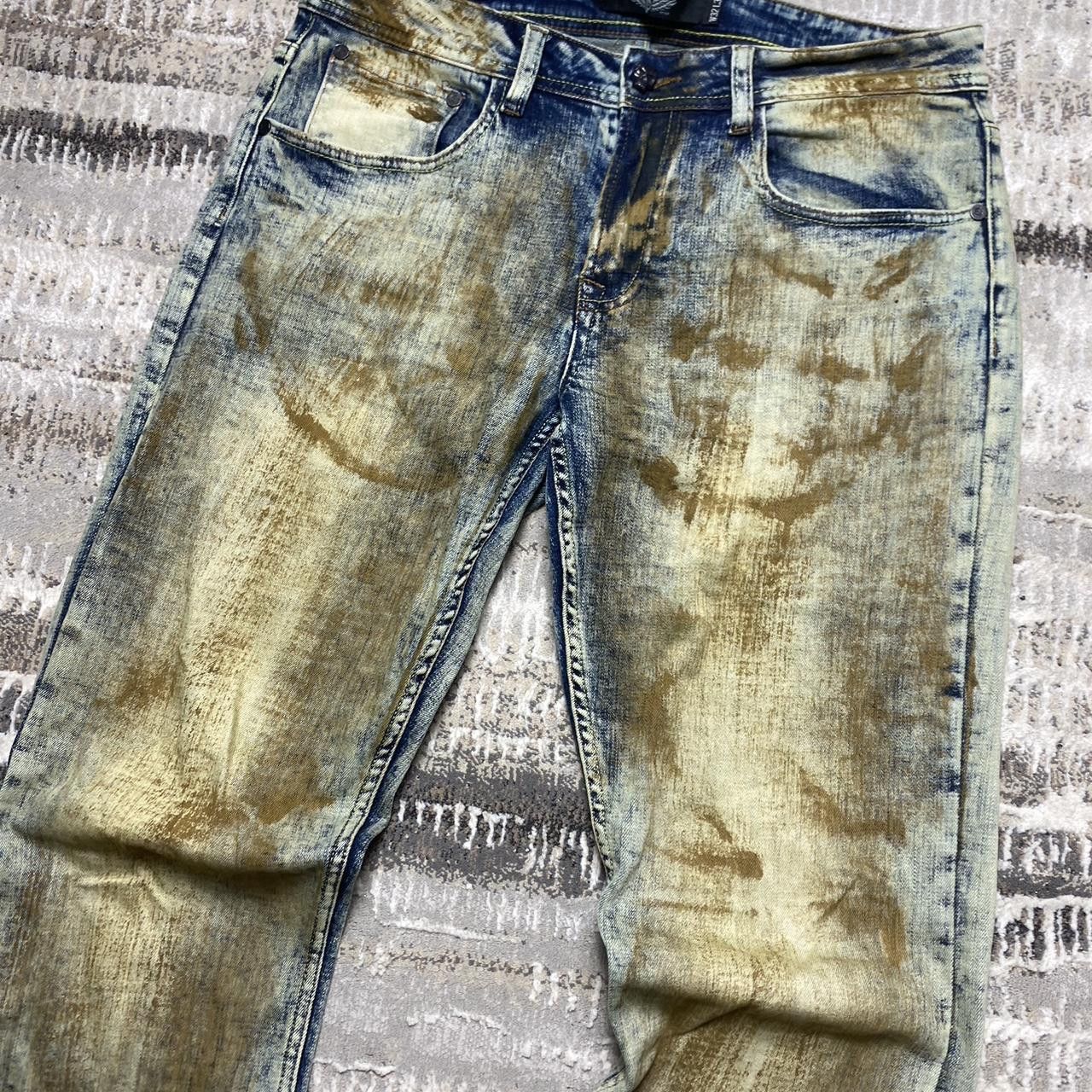 Japanese Brand 00s Rock Rebel Rugged Jeans Size US 34 / EU 50 - 2 Thumbnail
