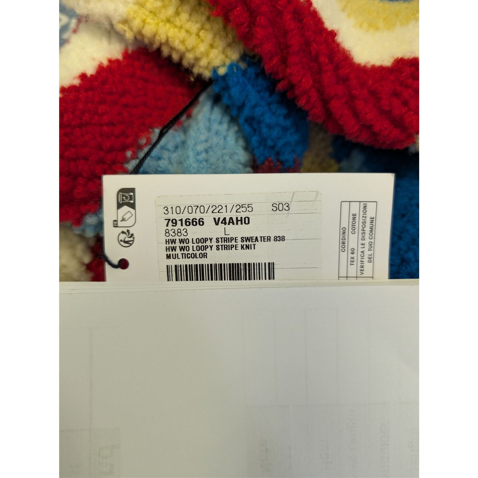Bottega Veneta o1rshd1 Striped Loopy Knit Wool-Blend Sweater in Multicolor Size US L / EU 52-54 / 3 - 23 Thumbnail