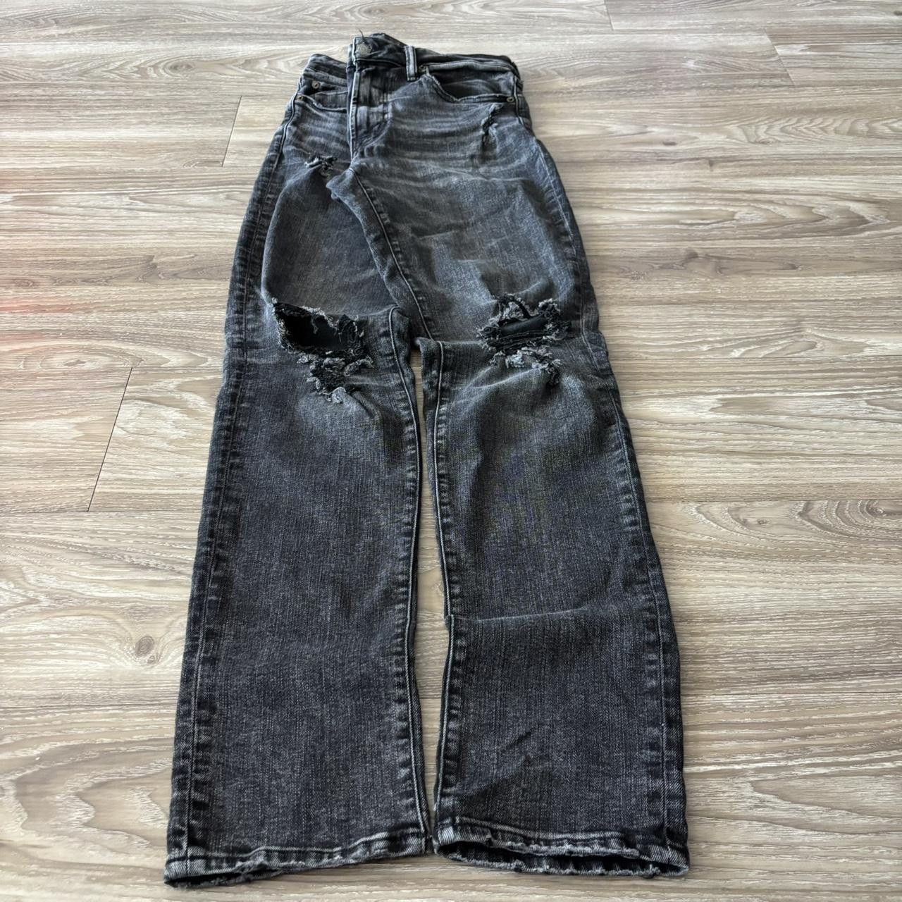 Japanese Brand Crazy Vintage Y2K/2000s Grunge Black Distressed Skinny Denim Jeans! 32x33 Size US 32 / EU 48 - 3 Thumbnail