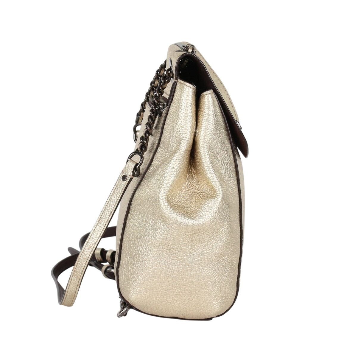 Coach Coach Metallic Gold Turnlock Vintage Leather Backpack Size ONE SIZE - 4 Thumbnail