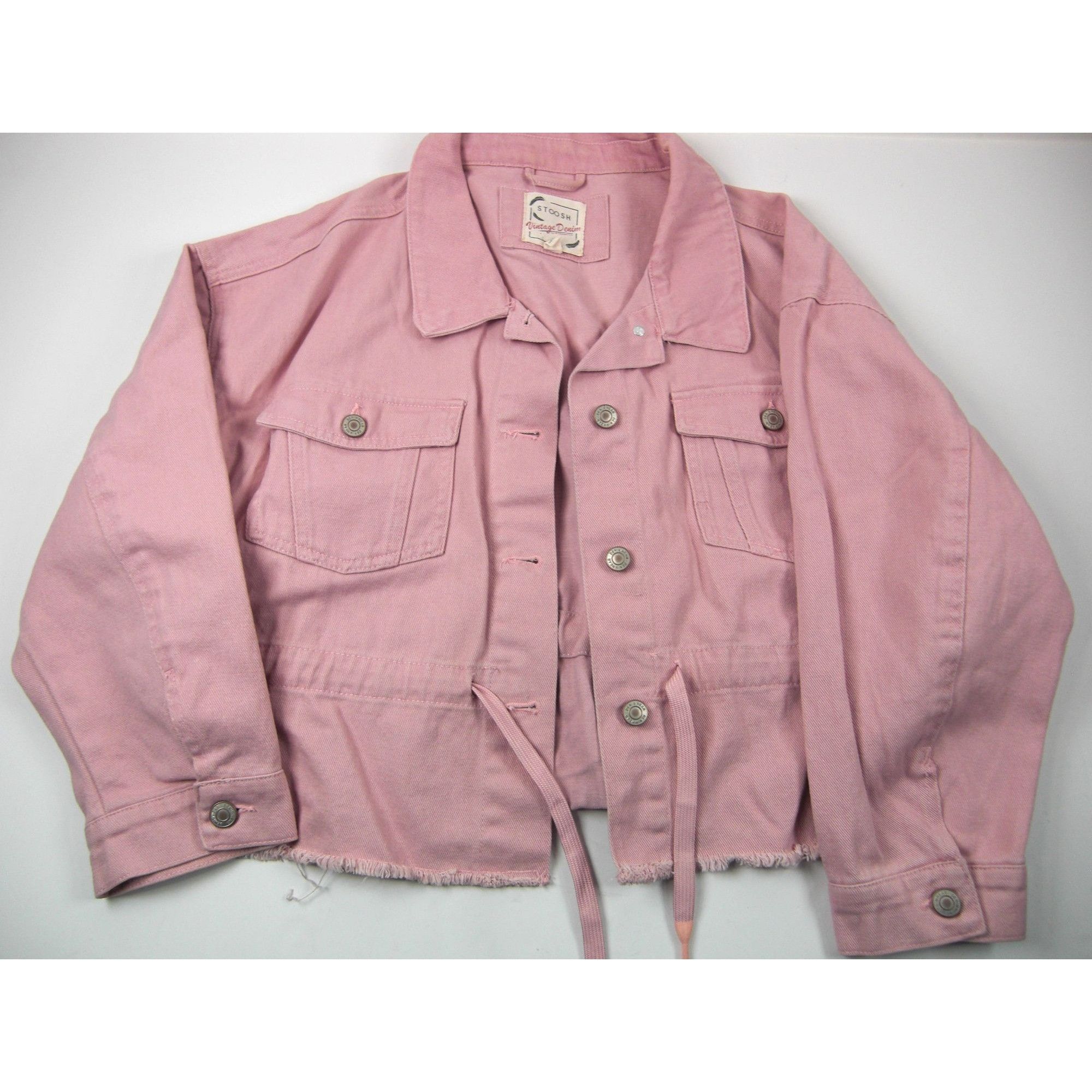 Other Vintage Distressed Jeans Jacket Size XL Pink Denim Cropped R Size XL / US 12-14 / IT 48-50 - 1 Thumbnail