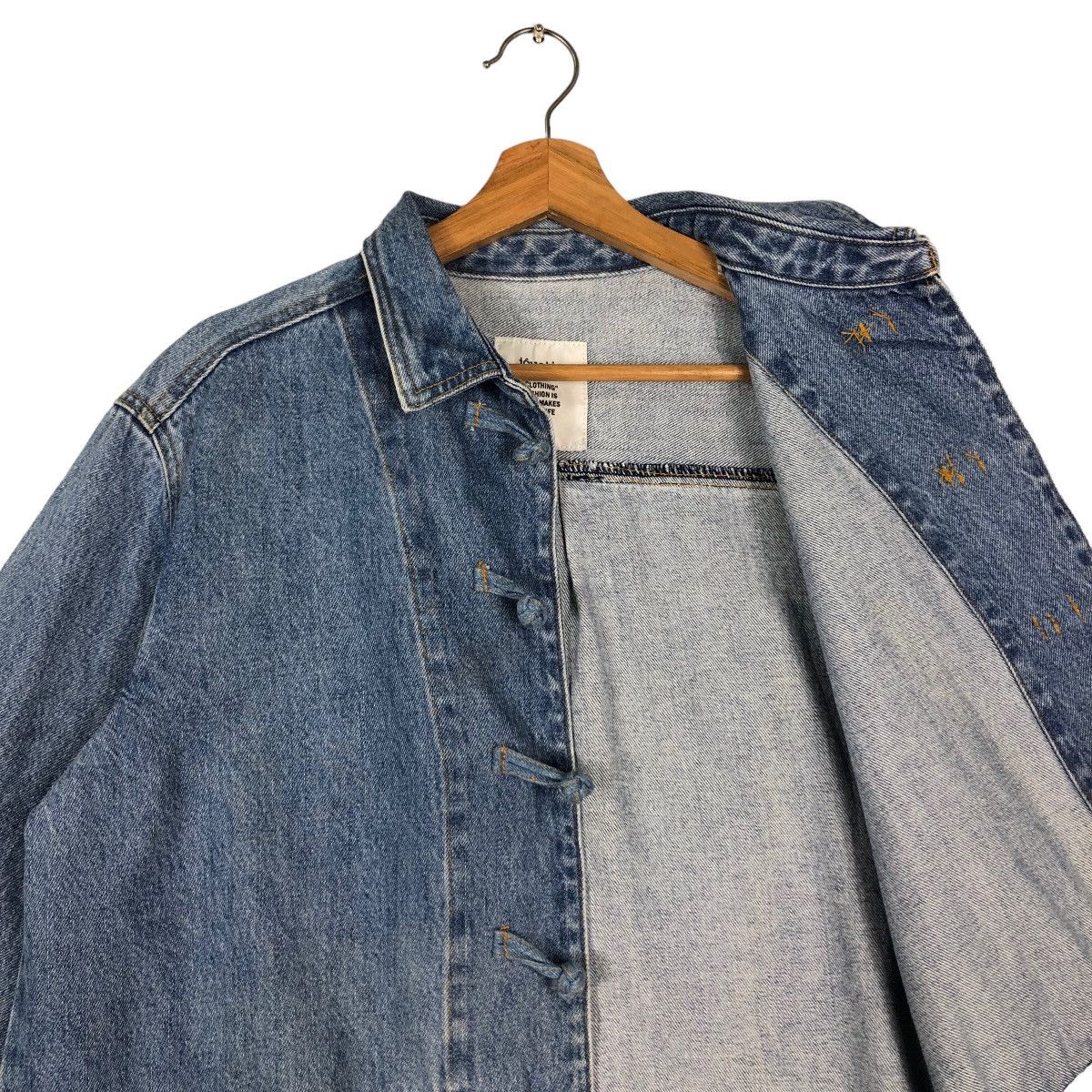 Japanese Brand 🔥Distressed Denim Jacket Jouetie Tokyo Inspire Issey Miyake Size US M / EU 48-50 / 2 - 9 Thumbnail