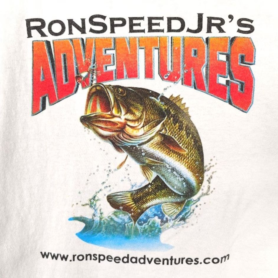 Speedo Lake Picachos Bass Fishing T Shirt Mens Size 2XL White Yazbek Crew Neck Long Sleeve Cotton Vintage N/A Size US XXL / EU 58 / 5 - 5 Thumbnail