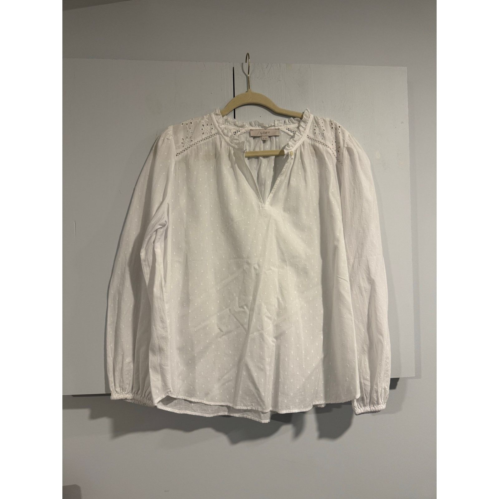 Loft White Loft Blouse size XL Size XL / US 12-14 / IT 48-50 - 2 Thumbnail